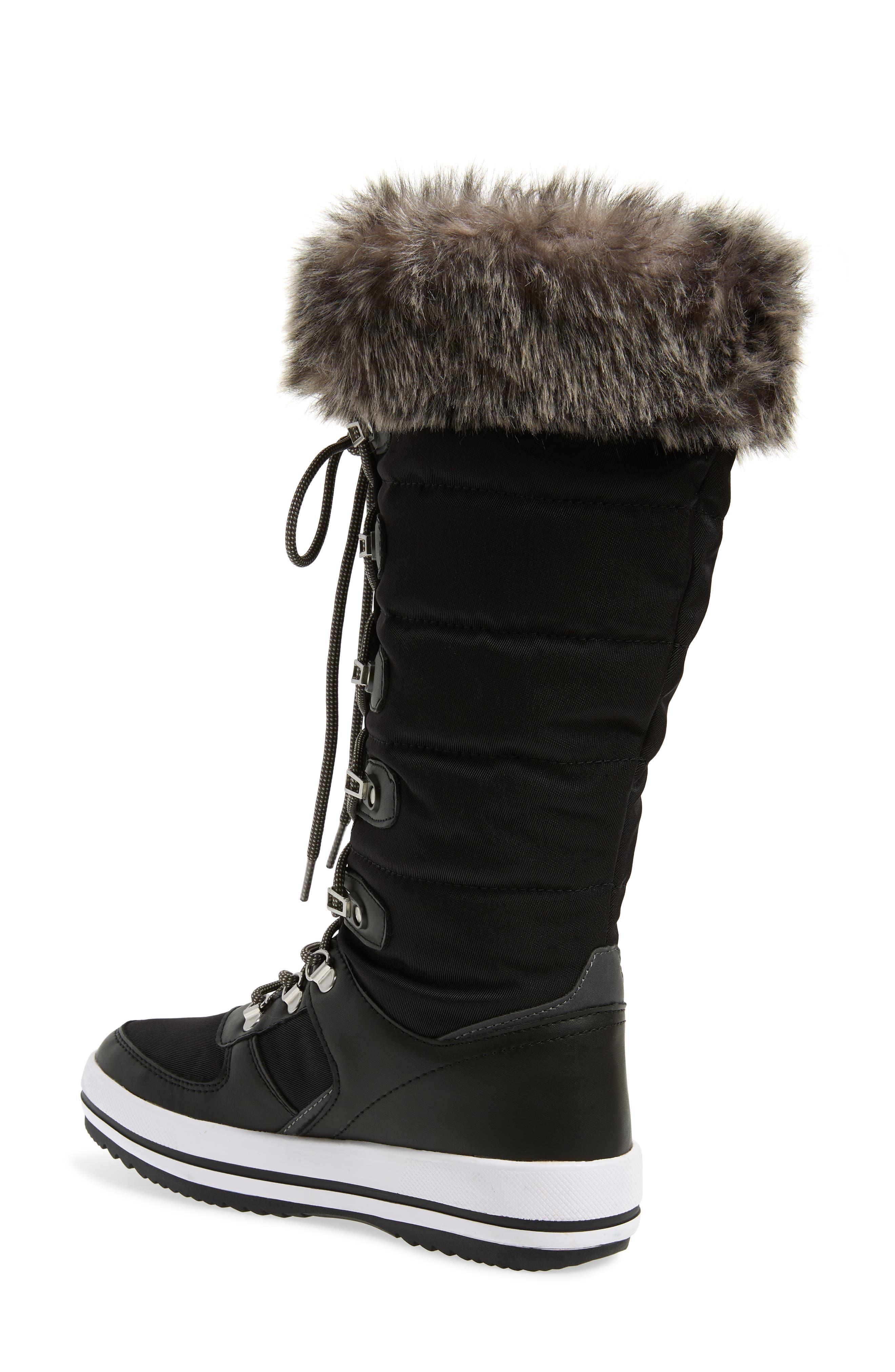 Cougar Shoes Vesta Faux Fur Collar Knee High Snow Boot in Black Lyst
