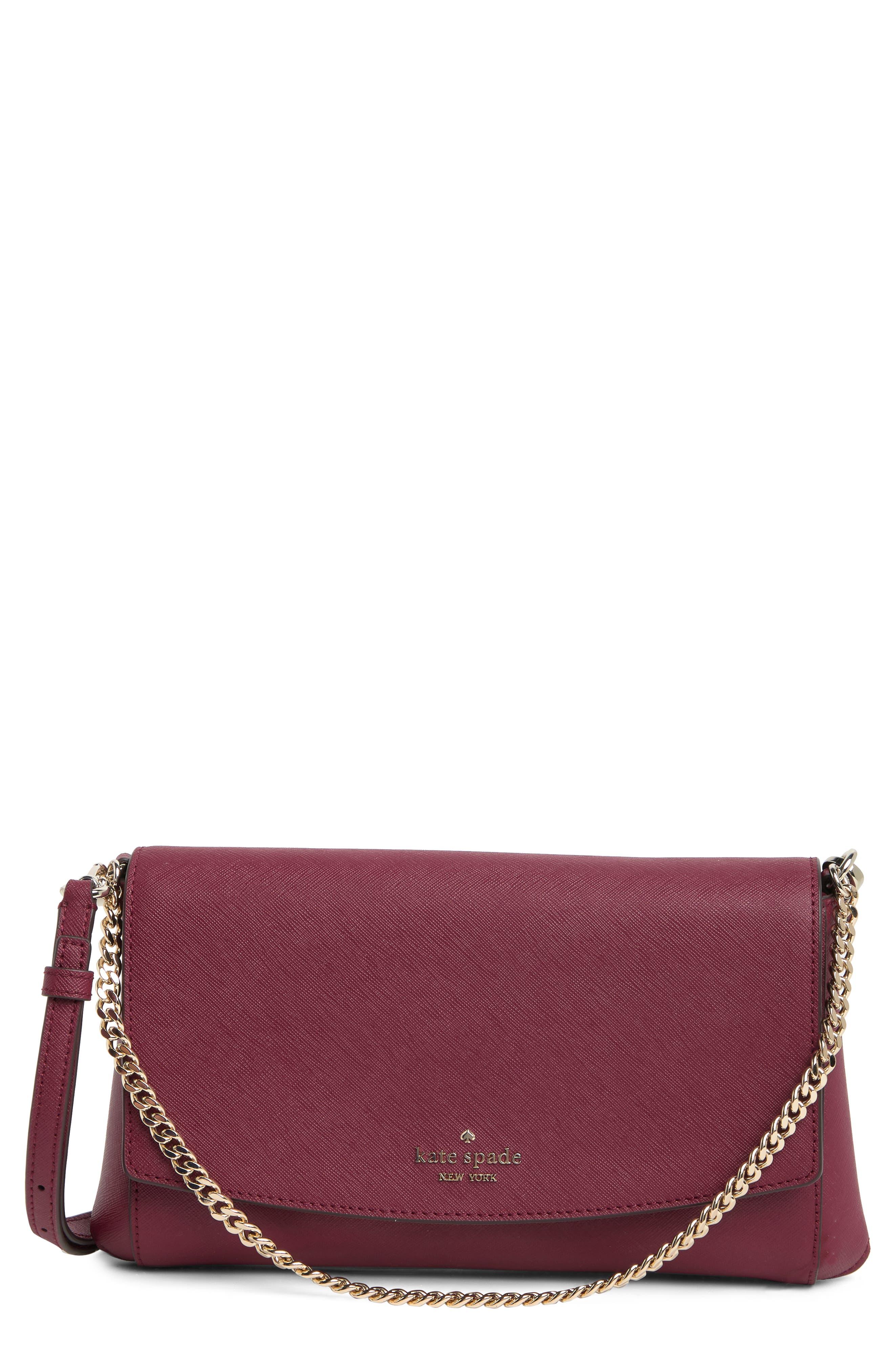 Kate Spade Greer Chain Crossbody Lilac Saffiano Leather 