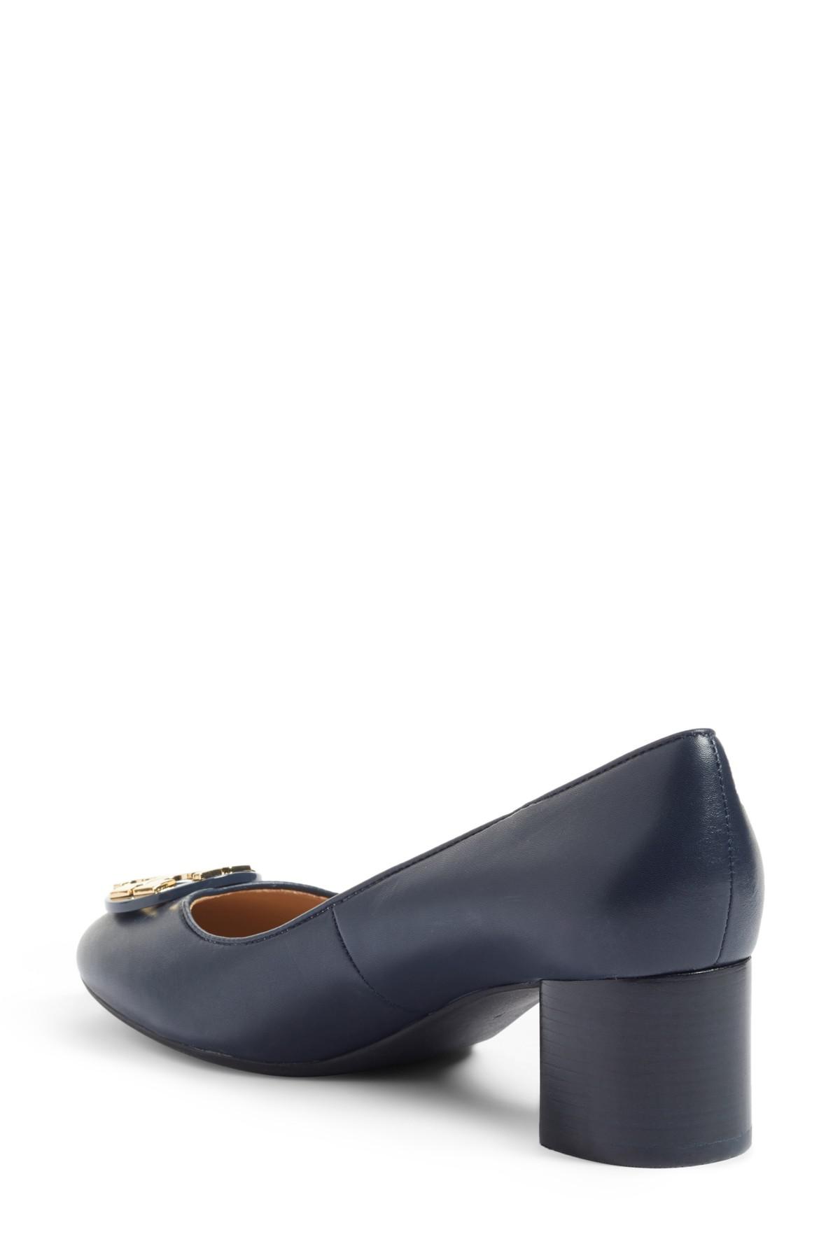 tory burch navy blue heels