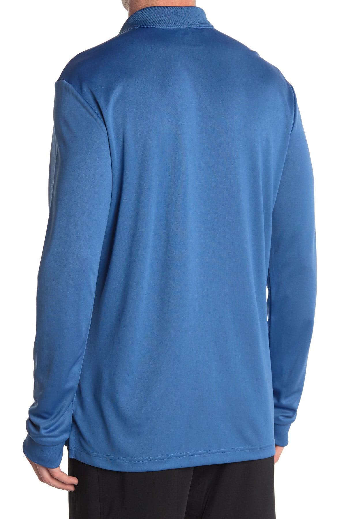 adidas Synthetic Essentials Long Sleeve Golf Polo in Blue for Men Lyst