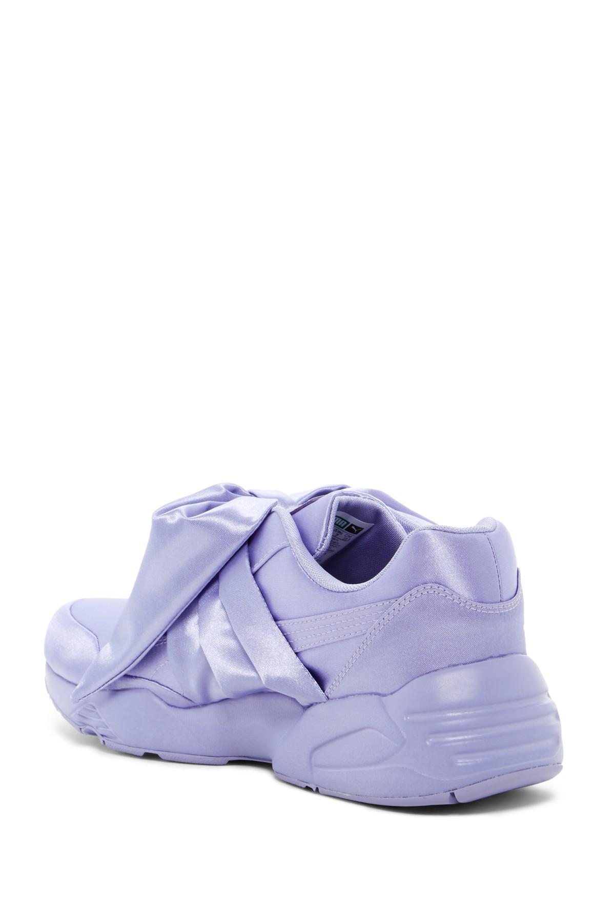 PUMA Satin Fenty By Rihanna Bow Sneaker in Lavender (Blue) | Lyst