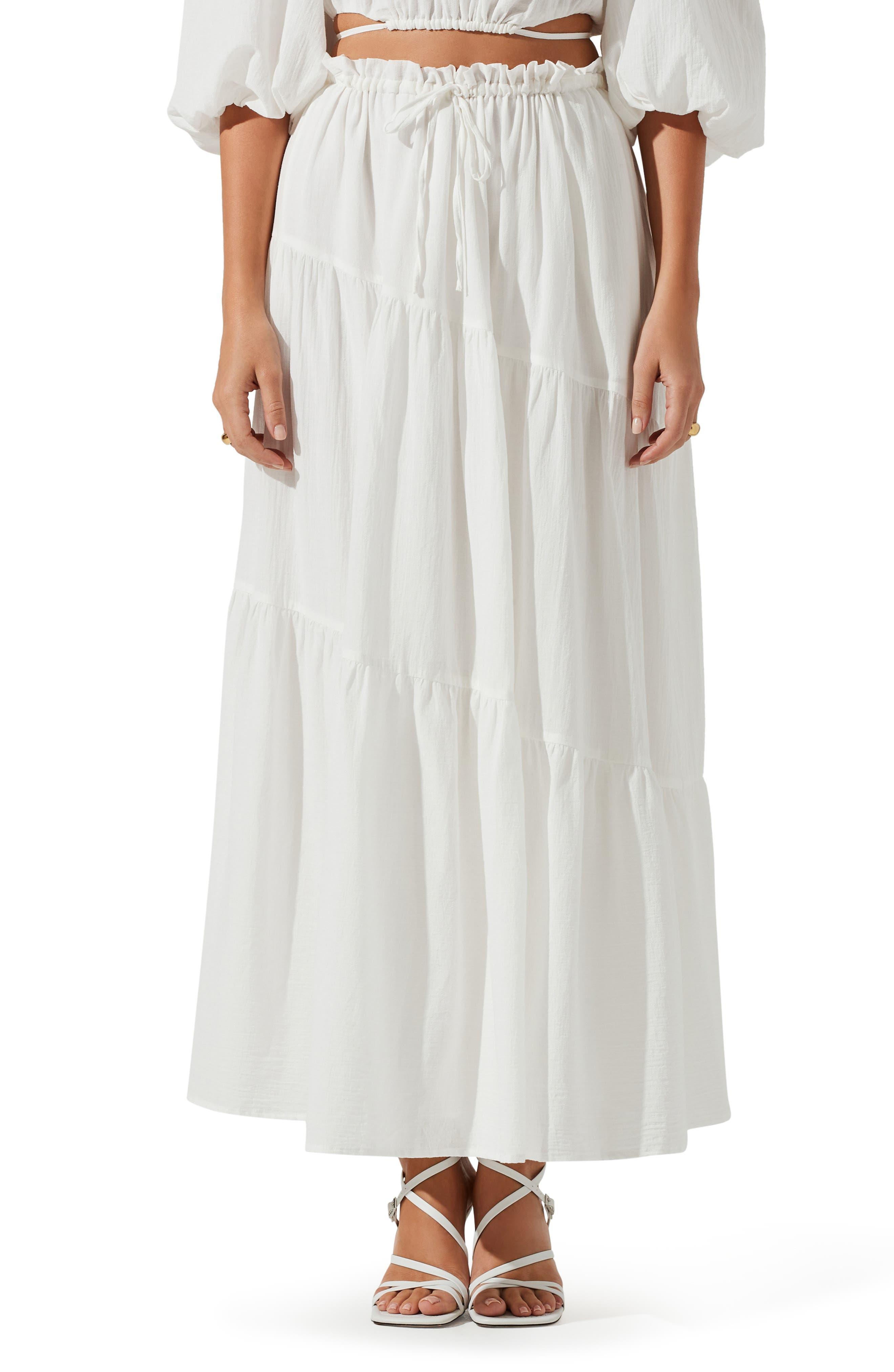 Astr Balboa Skirt in White | Lyst