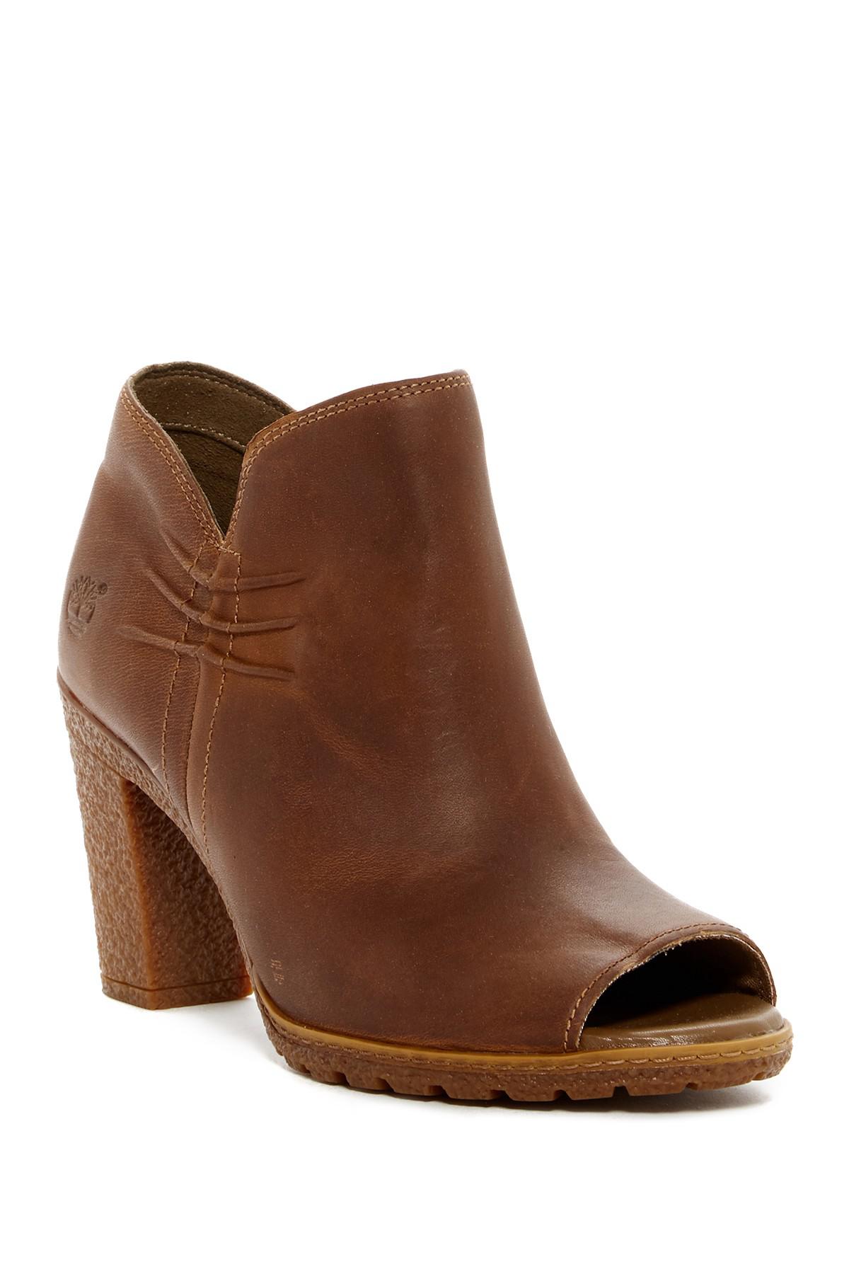 timberland peep toe boots