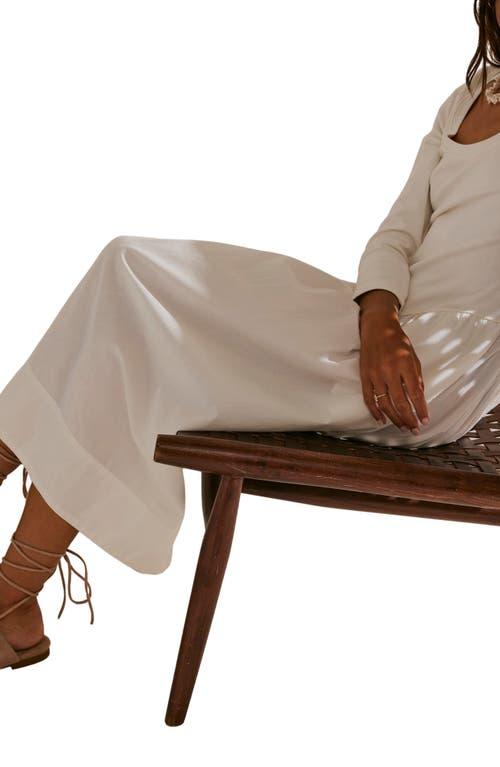 Free People Aelia Long Sleeve Maxi Dress in Natural | Lyst