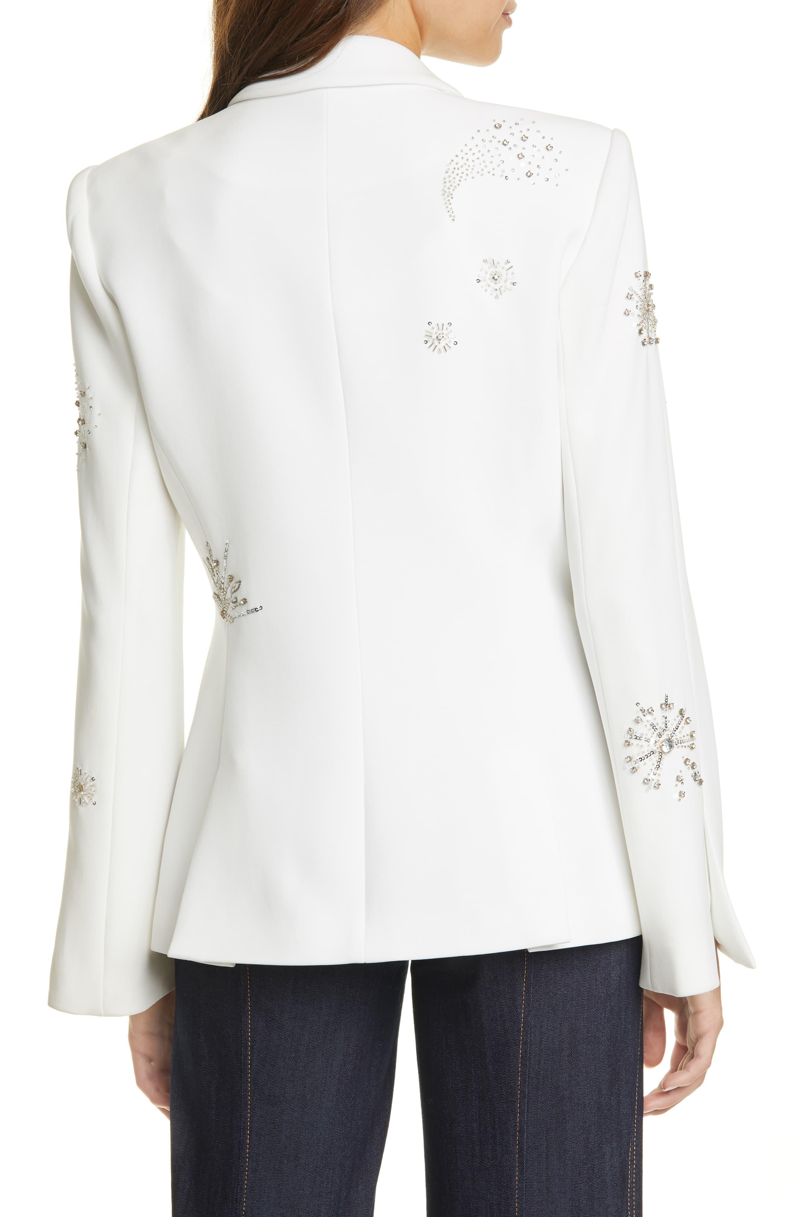 Cinq À Sept Synthetic Rumi Embellished Blazer in White - Lyst