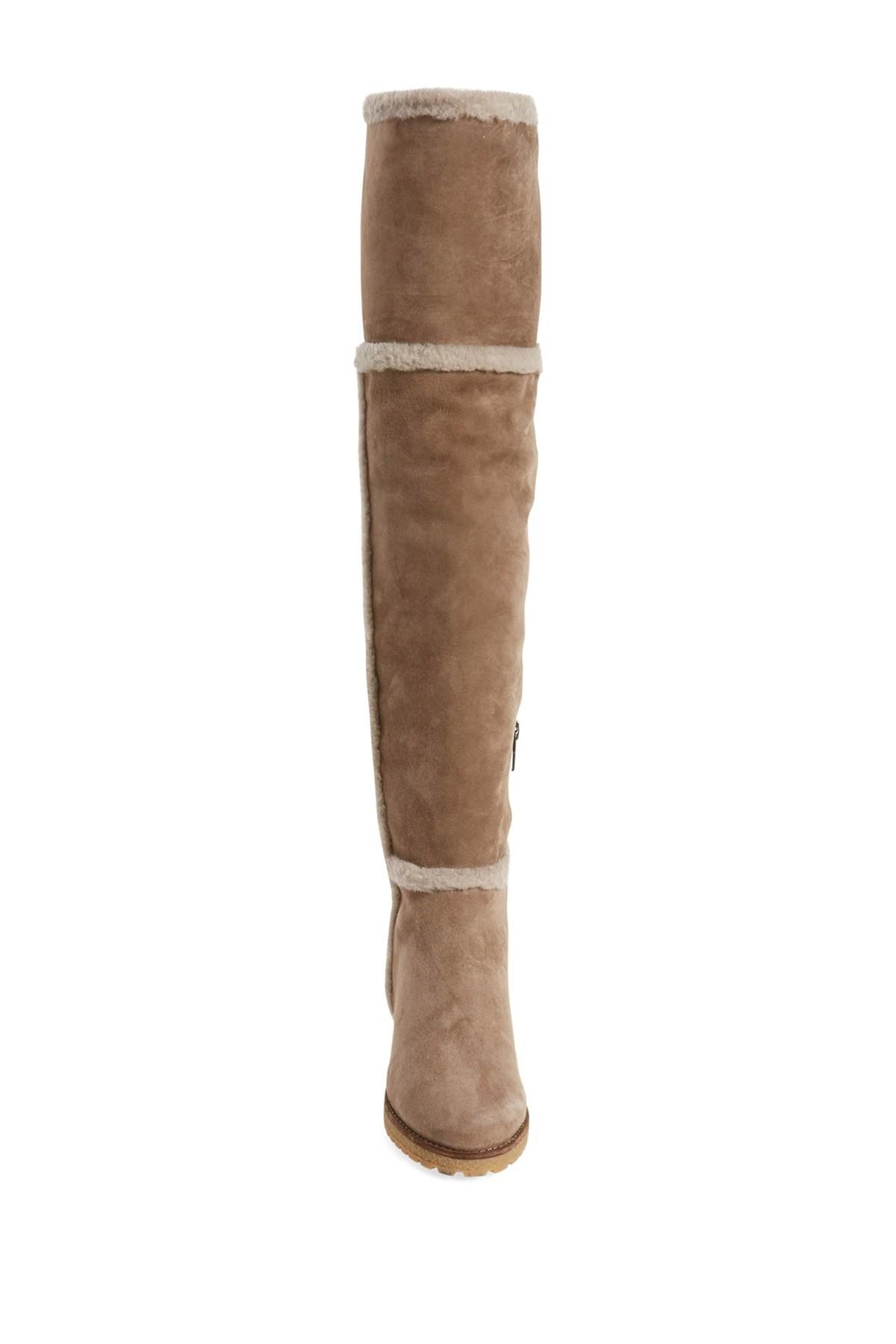 frye tamara shearling over the knee