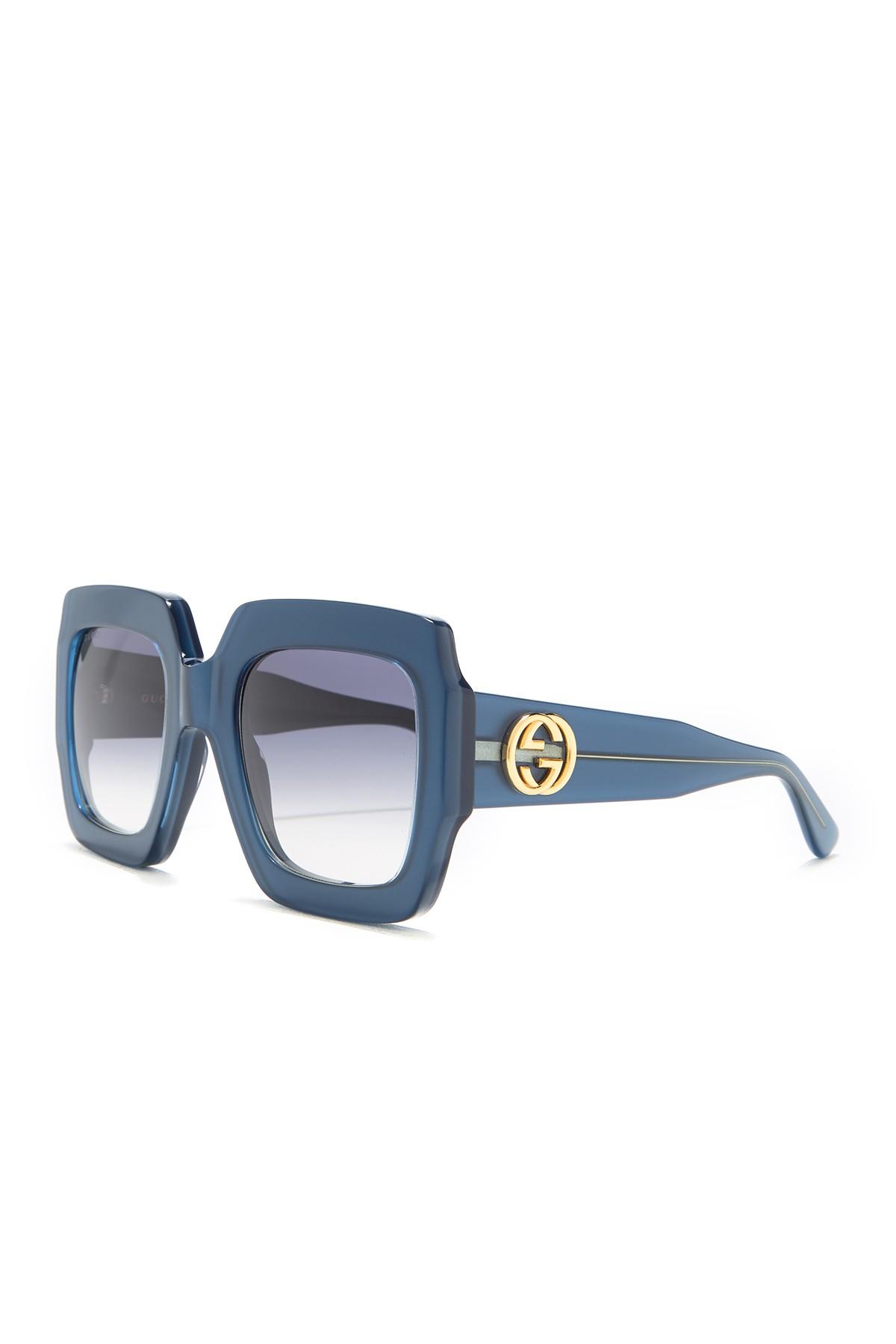 Gucci 54mm Oversized Square Sunglasses in dk Blue (Blue) | Lyst