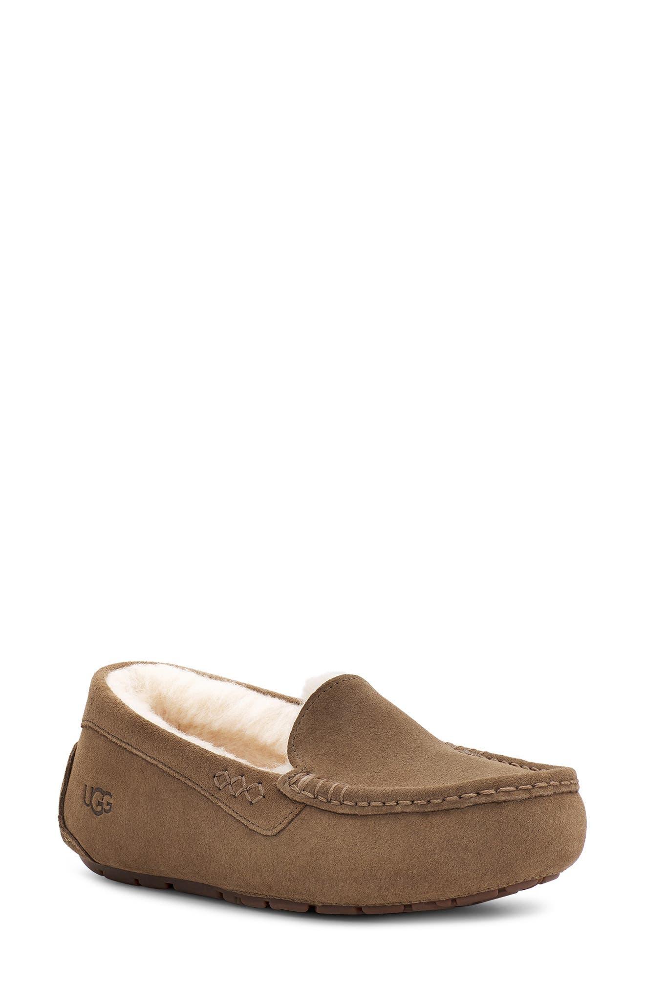 UGG Ansley Water Resistant Slipper In Hickory /sand At Nordstrom Rack in  Brown | Lyst