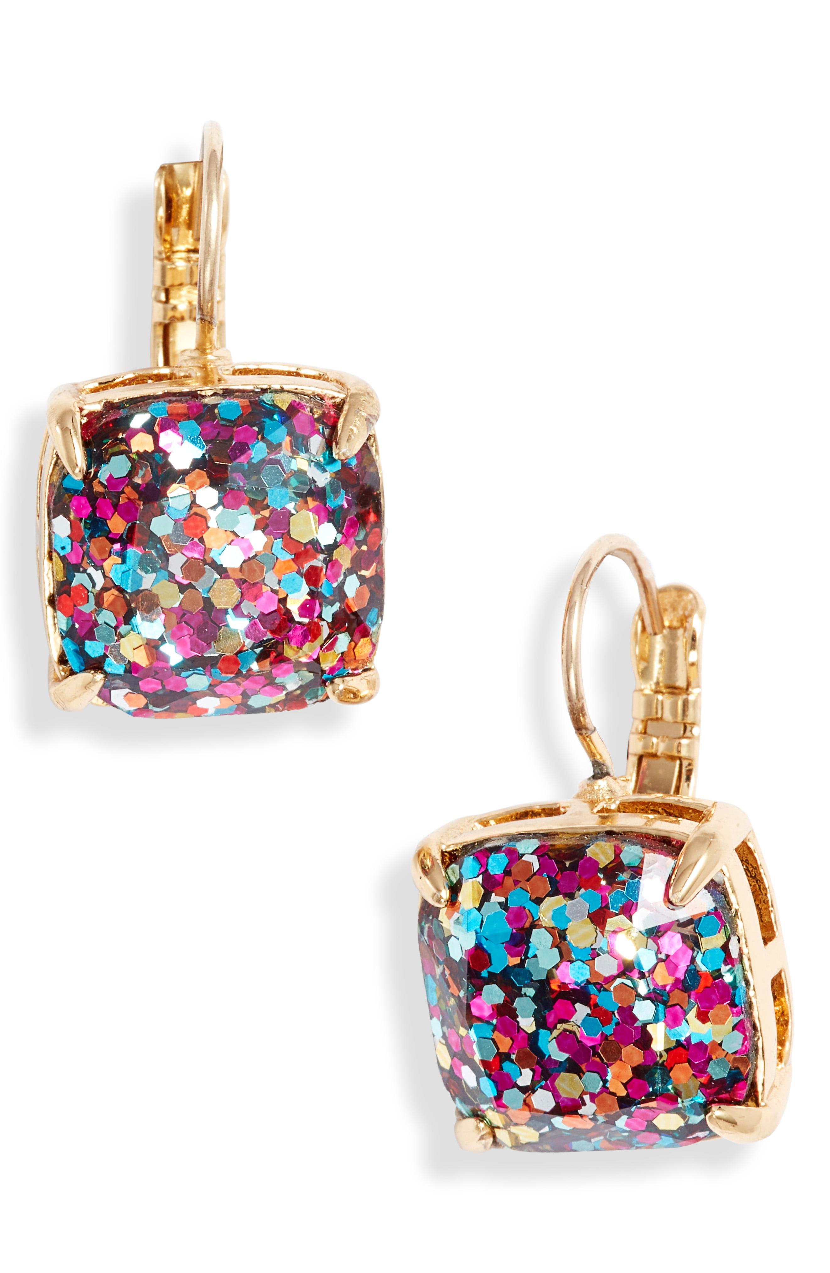 Kate Spade Small Square Lever Back Earrings in Metallic Lyst
