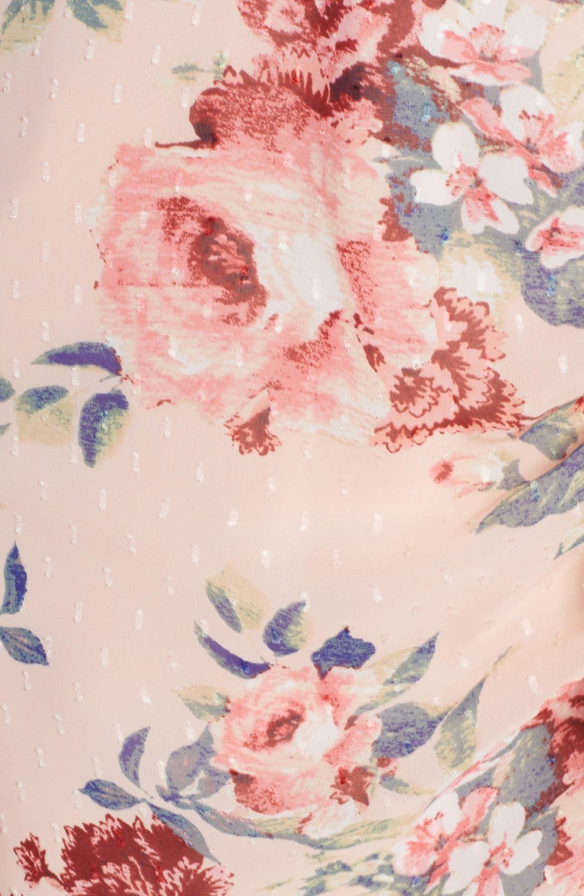 floral ruched chiffon faux wrap dress eliza j