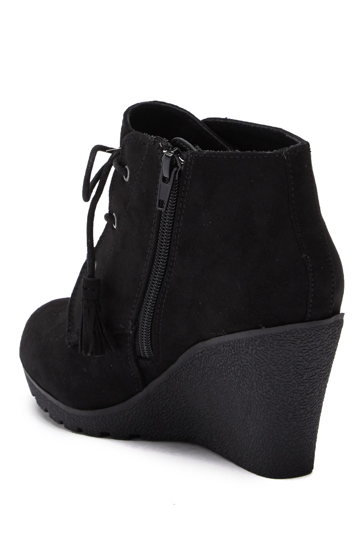 mia wedge booties