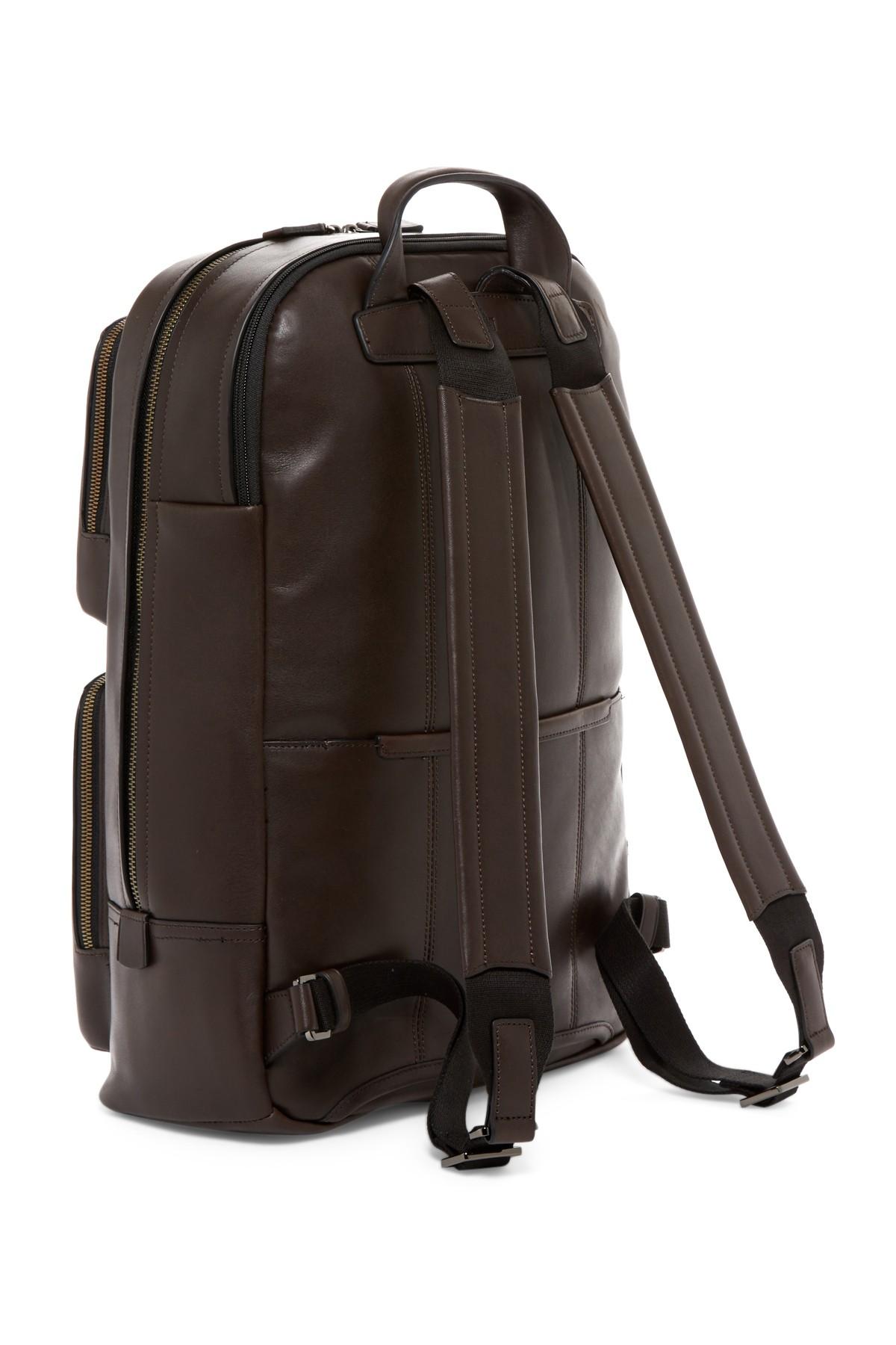 Tumi Men's Leather Backpack IUCN Water