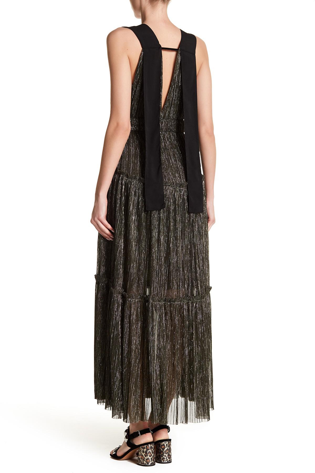 sabina musayev ray dress in gold