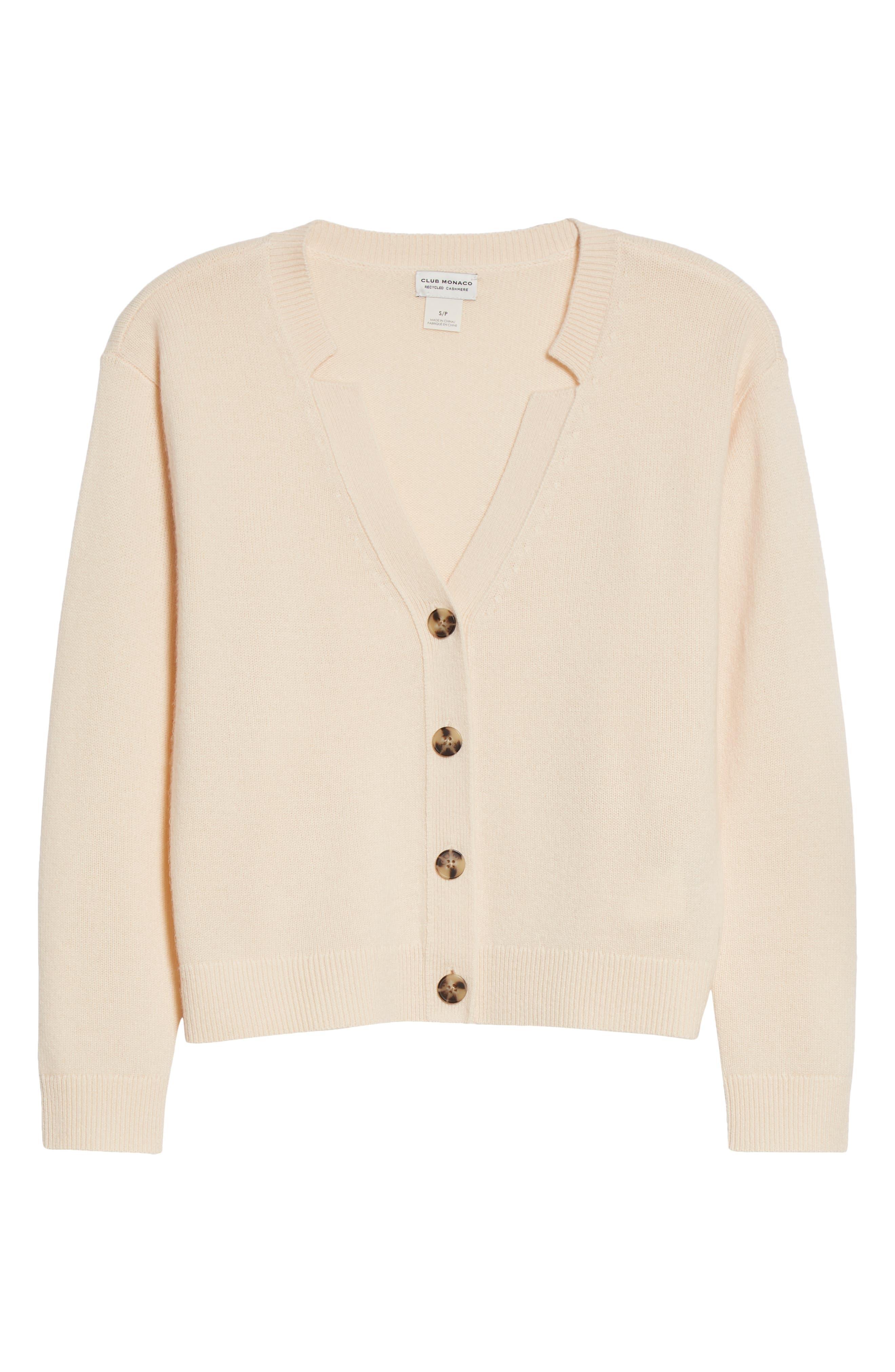 Club Monaco Recycled Cashmere Cardigan In Cream At Nordstrom Rack in  Natural | Lyst
