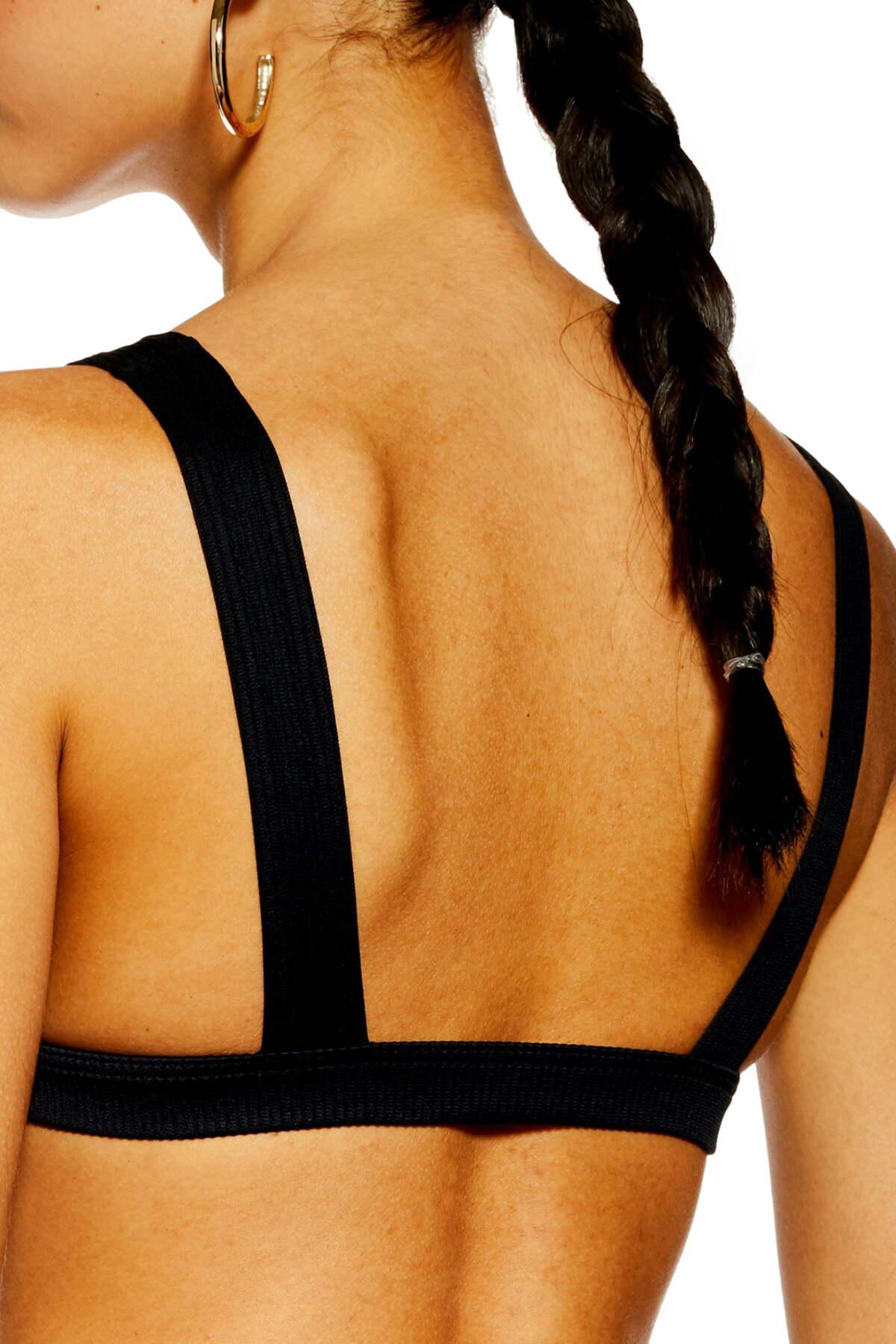 Black crinkle bikini top Clearance