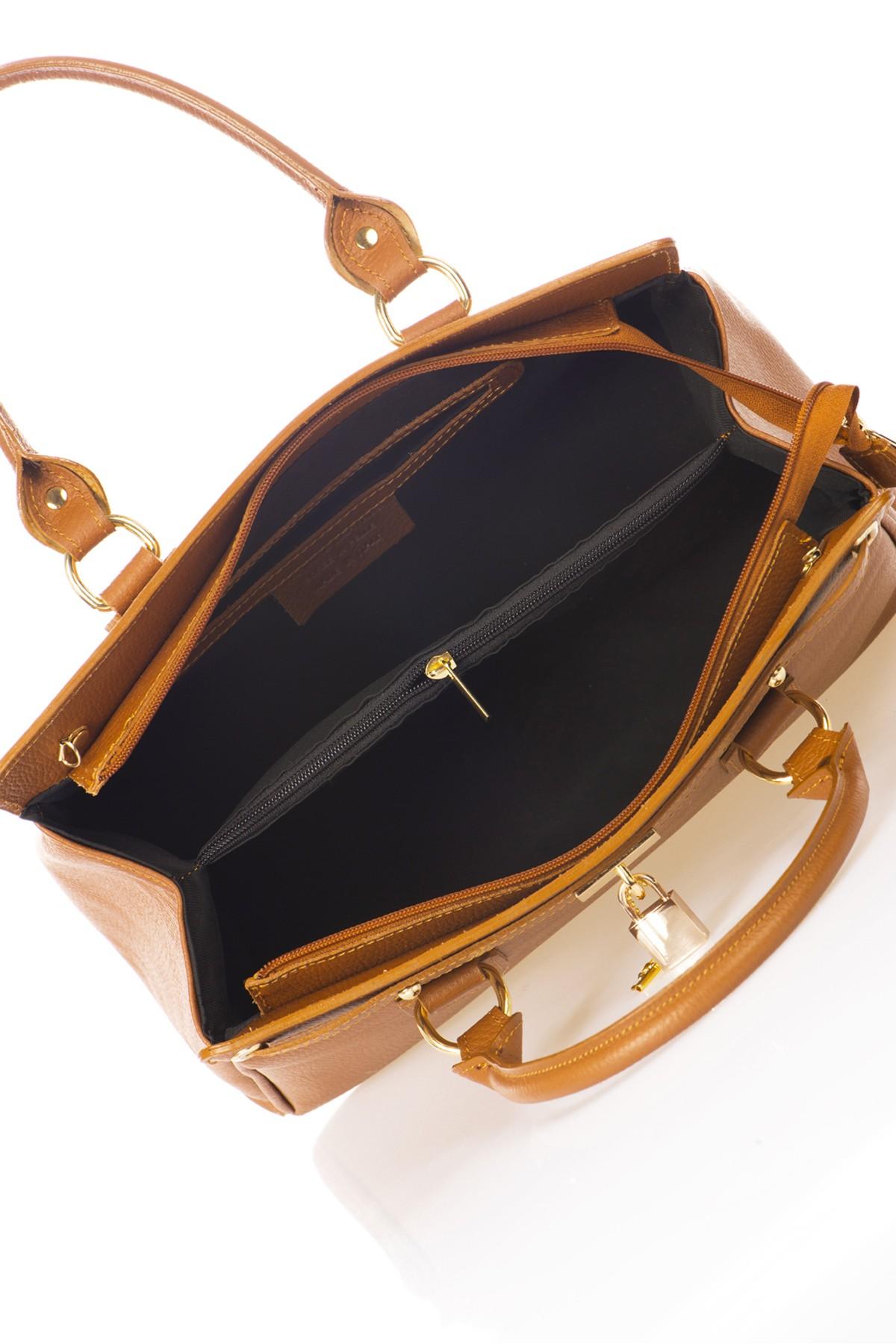 Giorgio Costa Leather Satchel Bag in Cognac (Brown) - Lyst