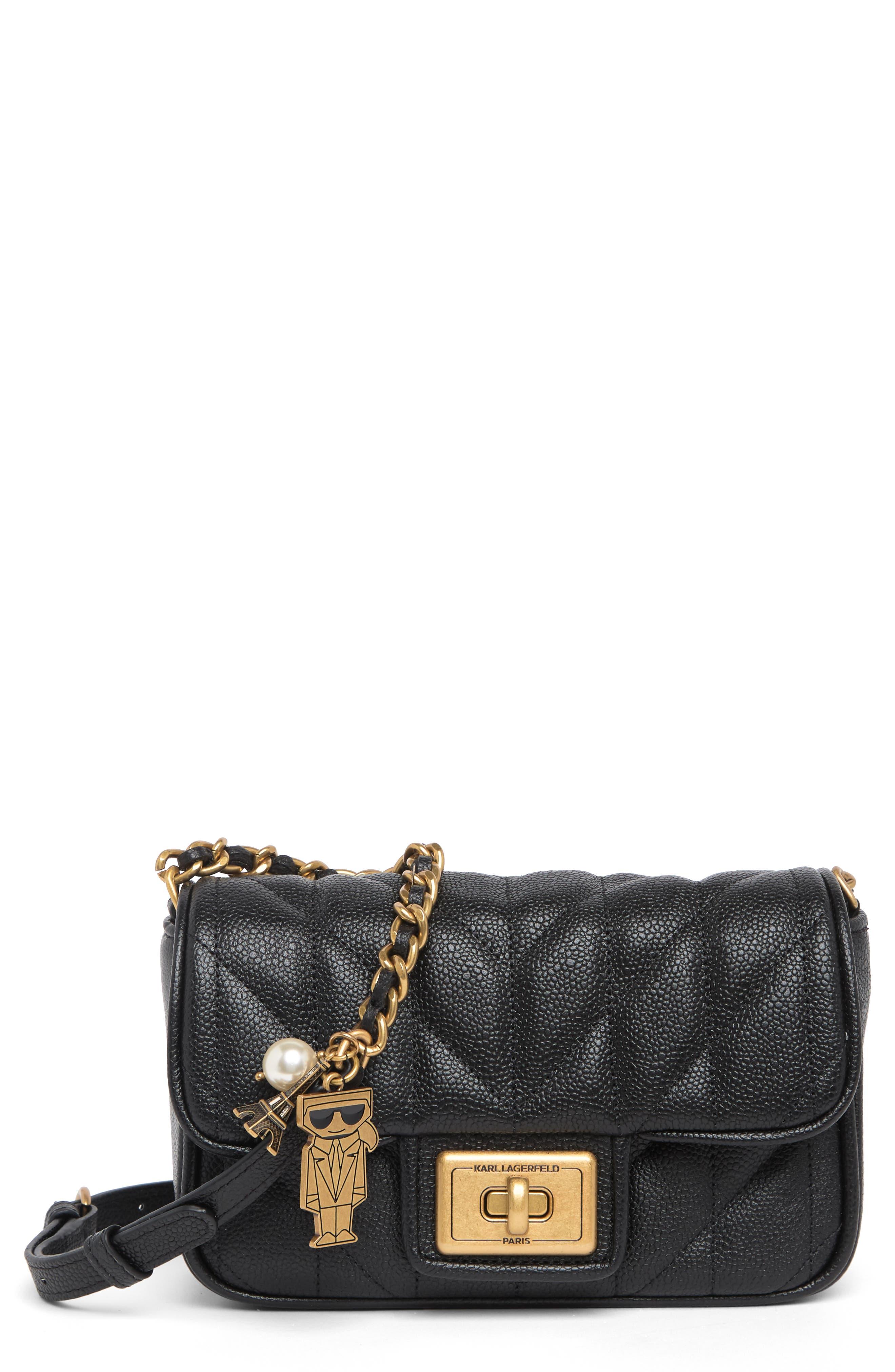Karl Lagerfeld Agyness Crossbody Bag in Gray Lyst