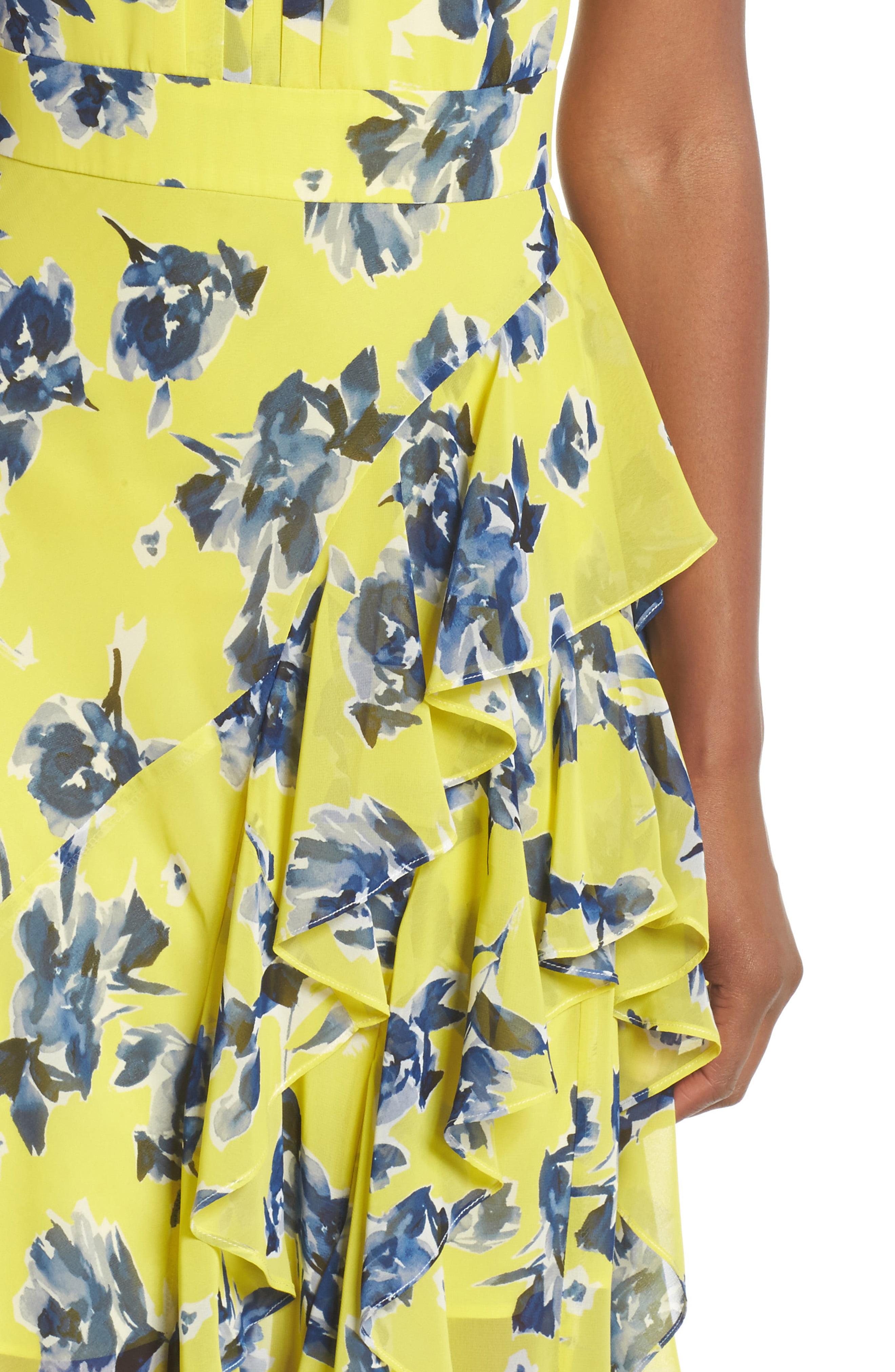 halter ruffle maxi dress eliza j