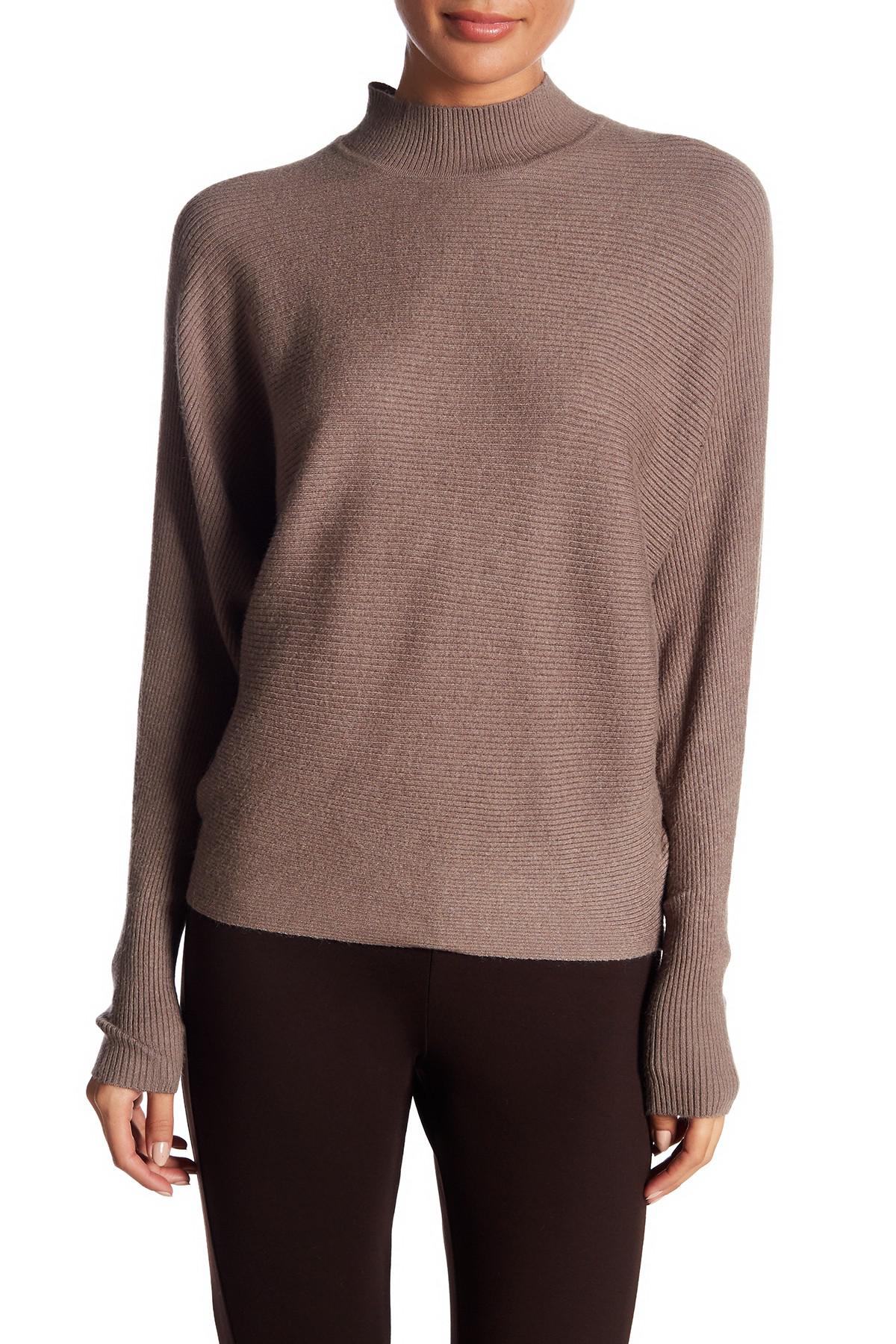 Dolman Sleeve Mock Neck Sweater 