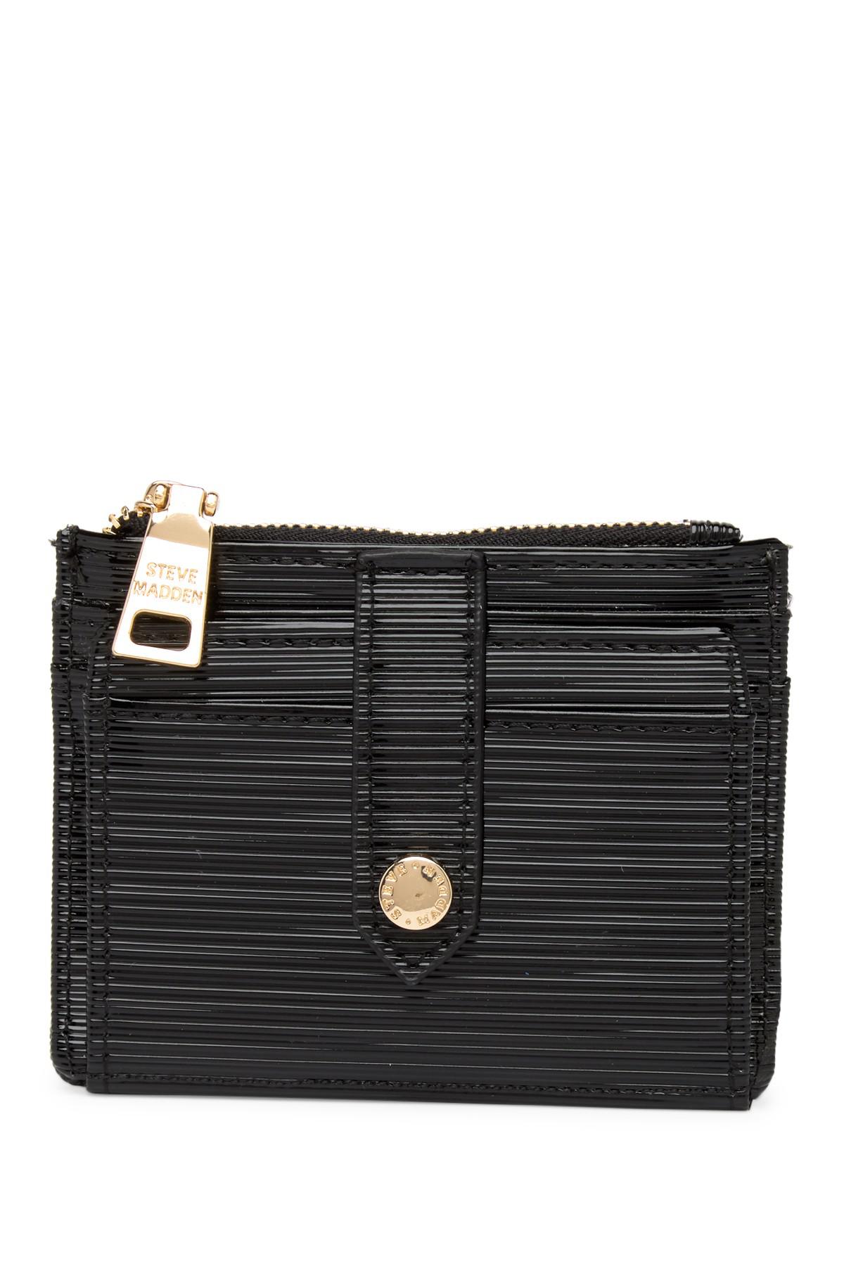 Steve Madden Synthetic Hayden Epi Card Stacker Wallet in Black Lyst