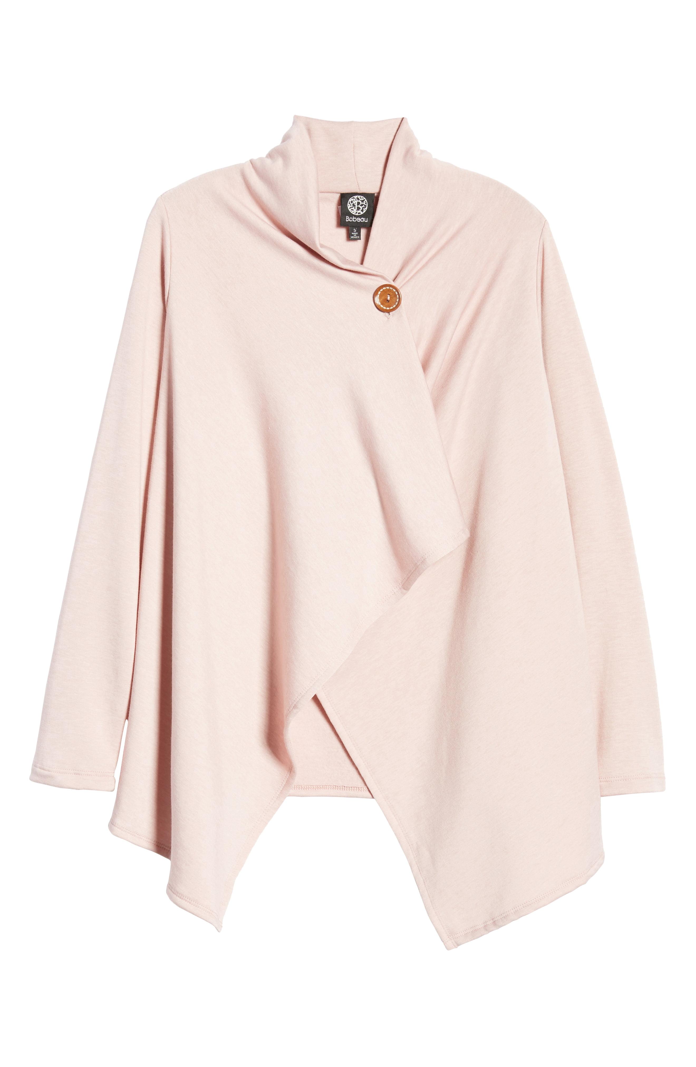 Bobeau fleece wrap cardigan top