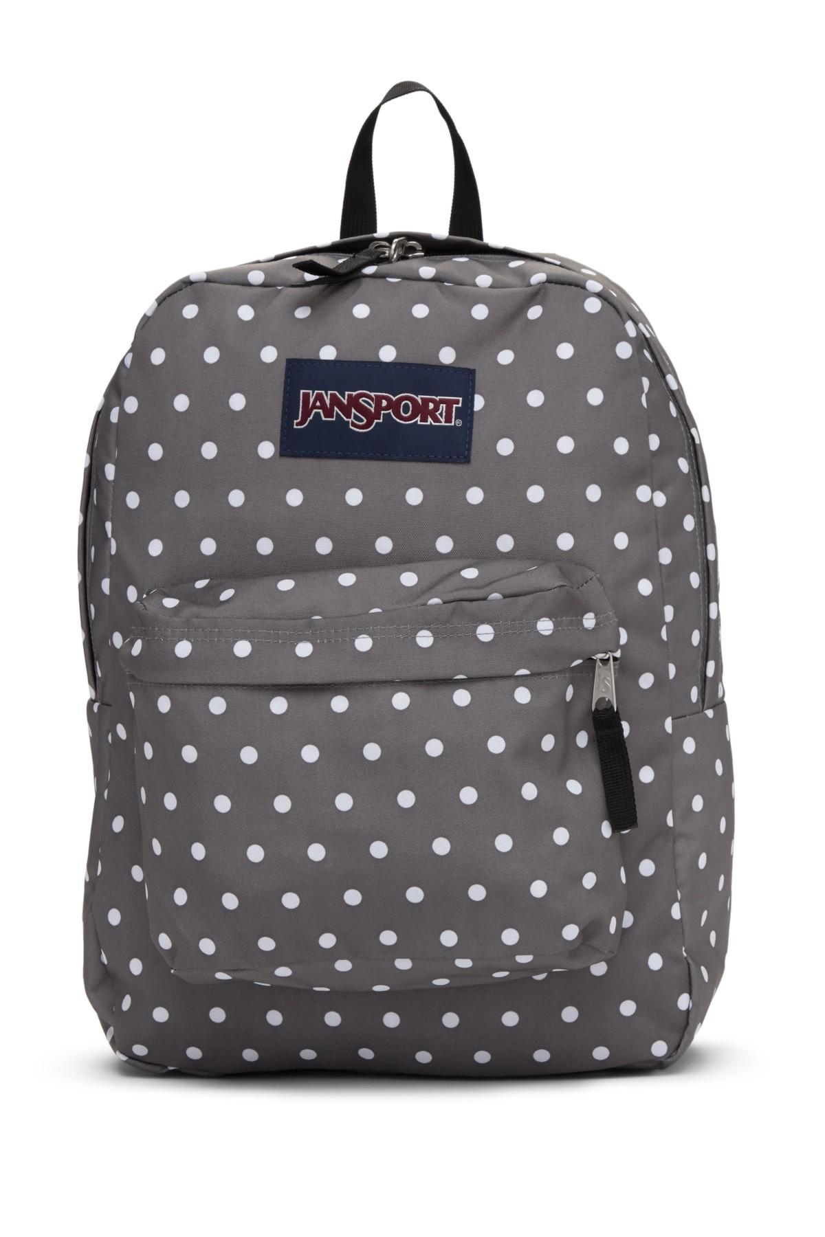 Jansport Superbreak Polka Dot Backpack in Gray | Lyst