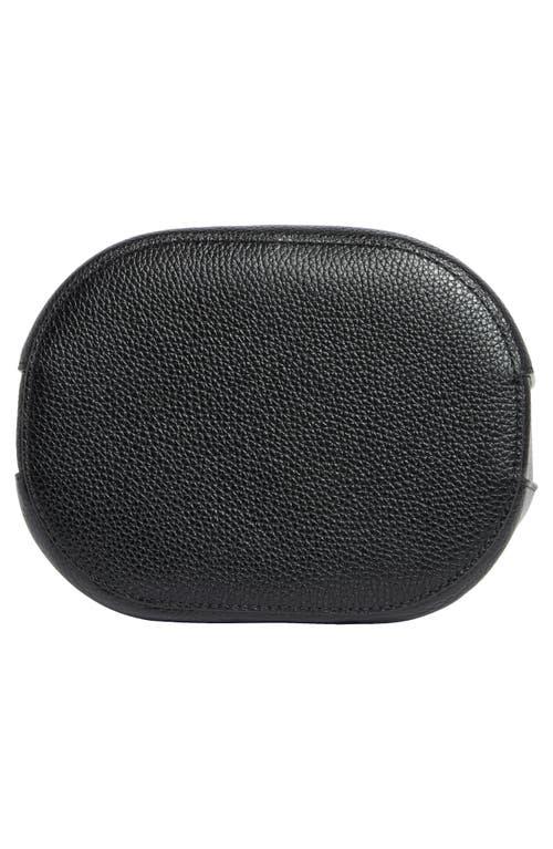 Furla Aura Mini Drawstring Leather Bucket Bag in Black | Lyst