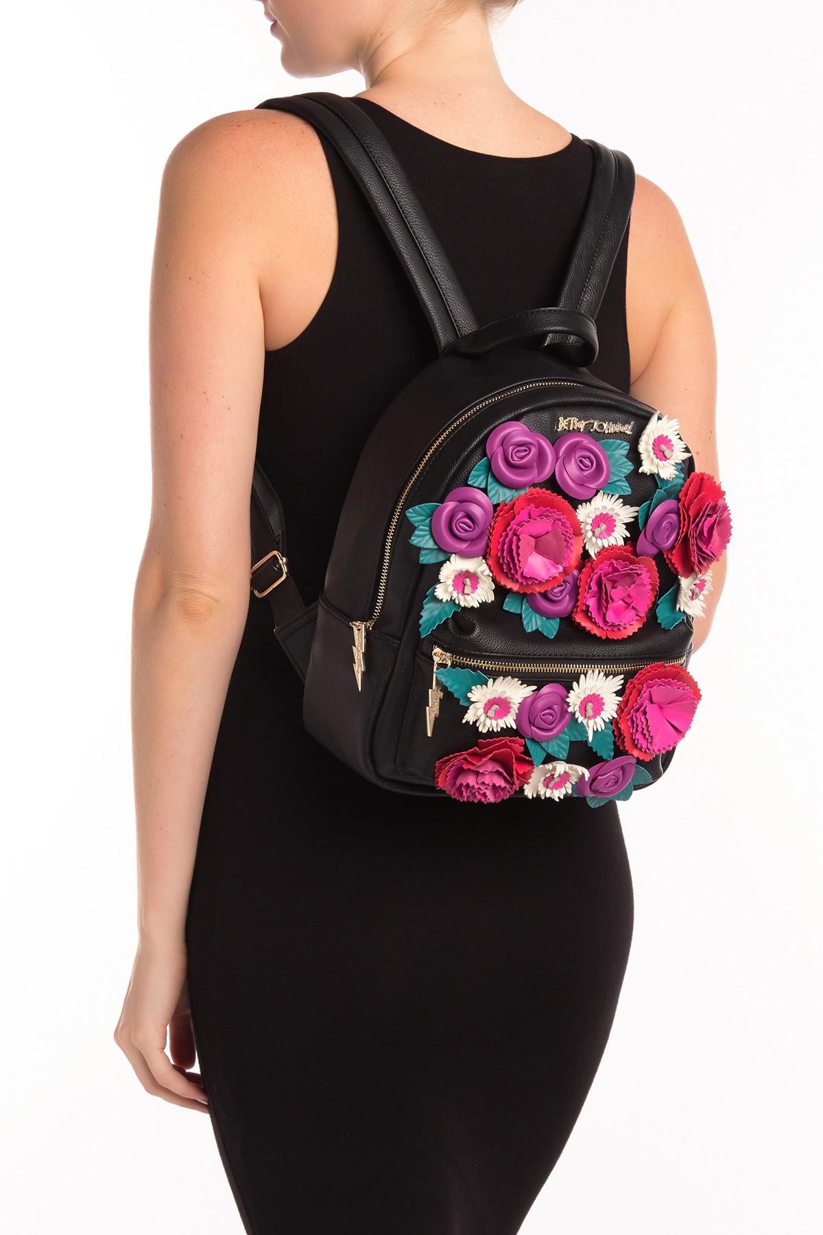 betsey johnson rose backpack