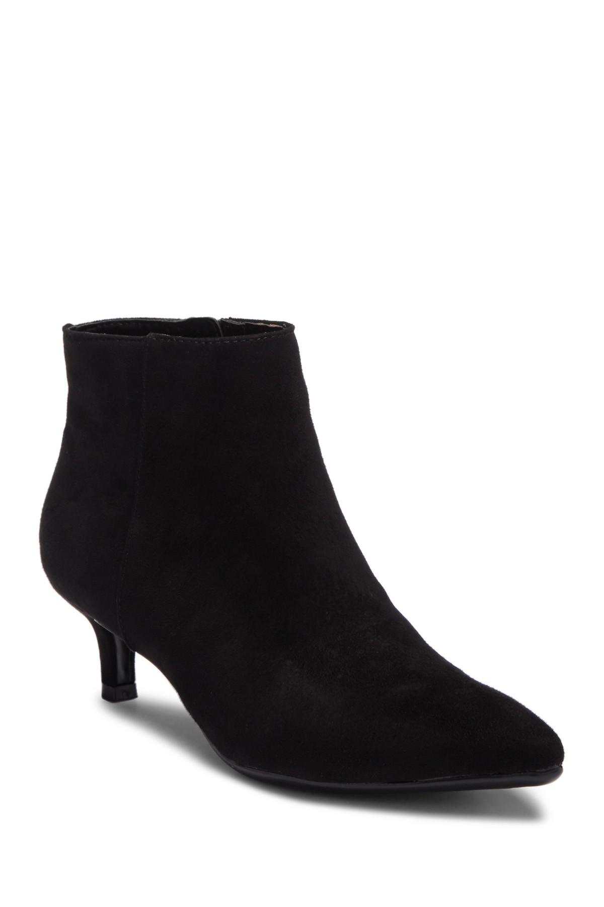 wide width chunky heel booties