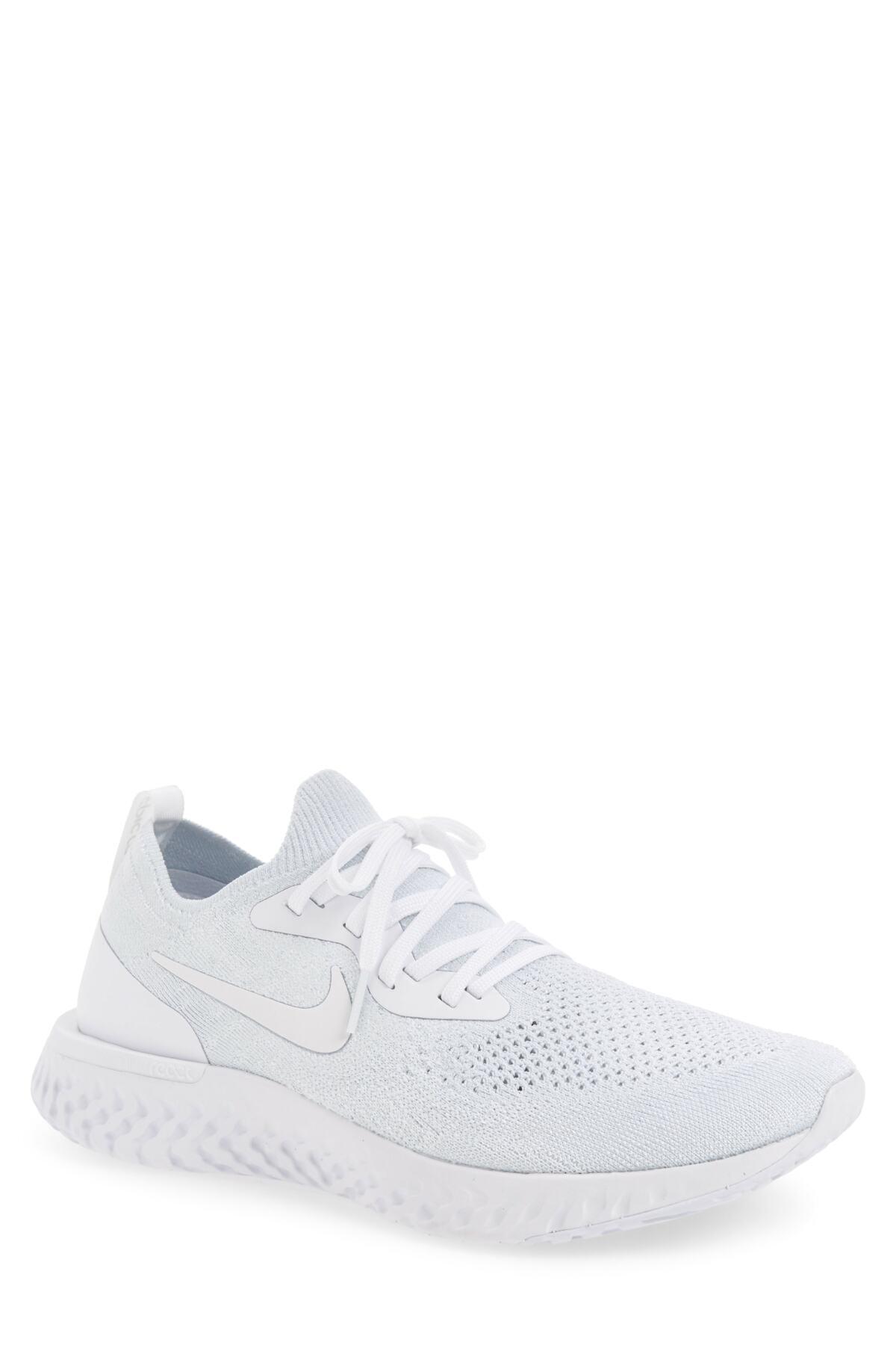 Nike Epic React Flyknit Trainers in White for Men | Lyst
