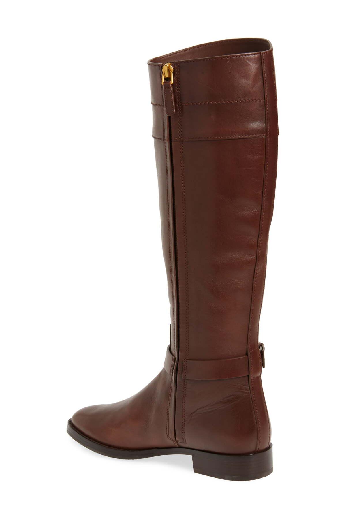 Tory Burch Leather Everly Knee High Boot In Brown Lyst