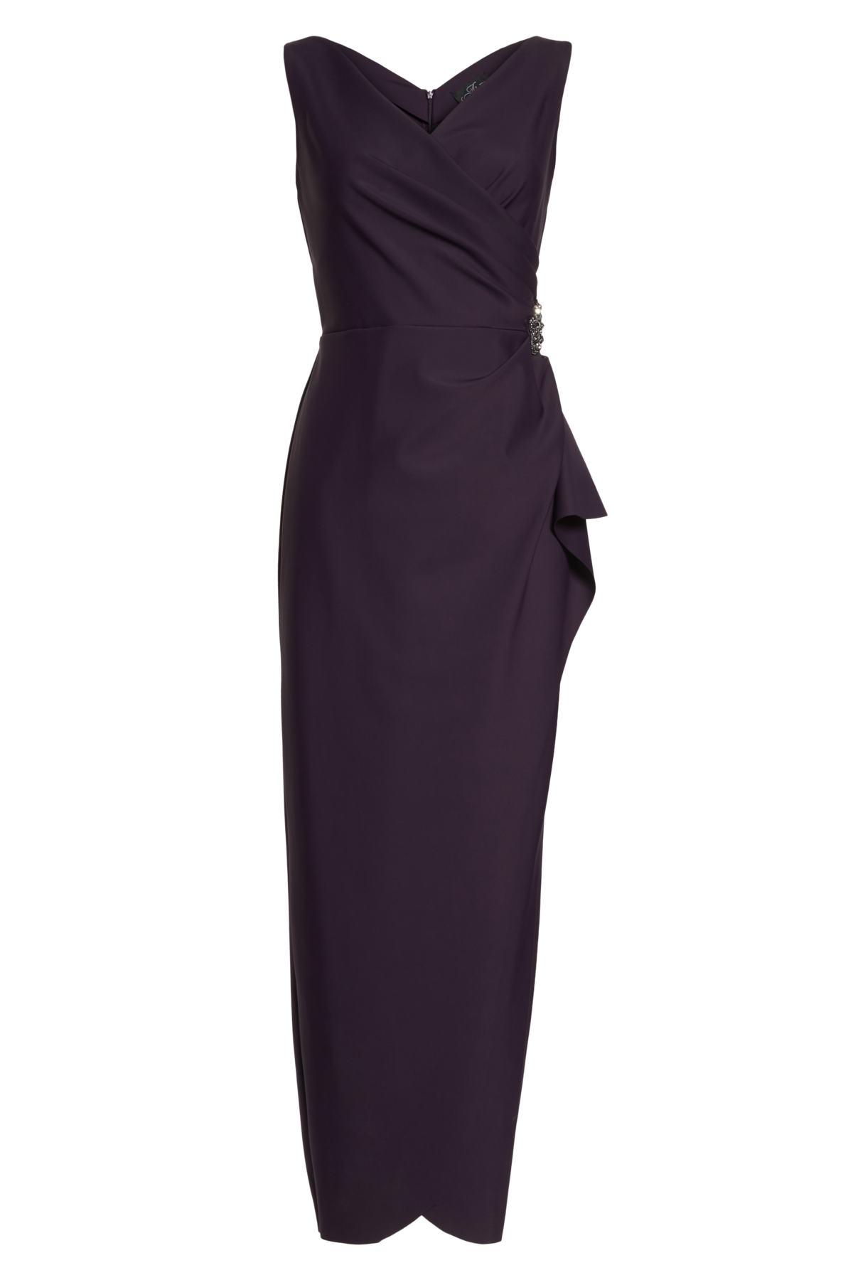 Alex Evenings Embellished Side Drape 