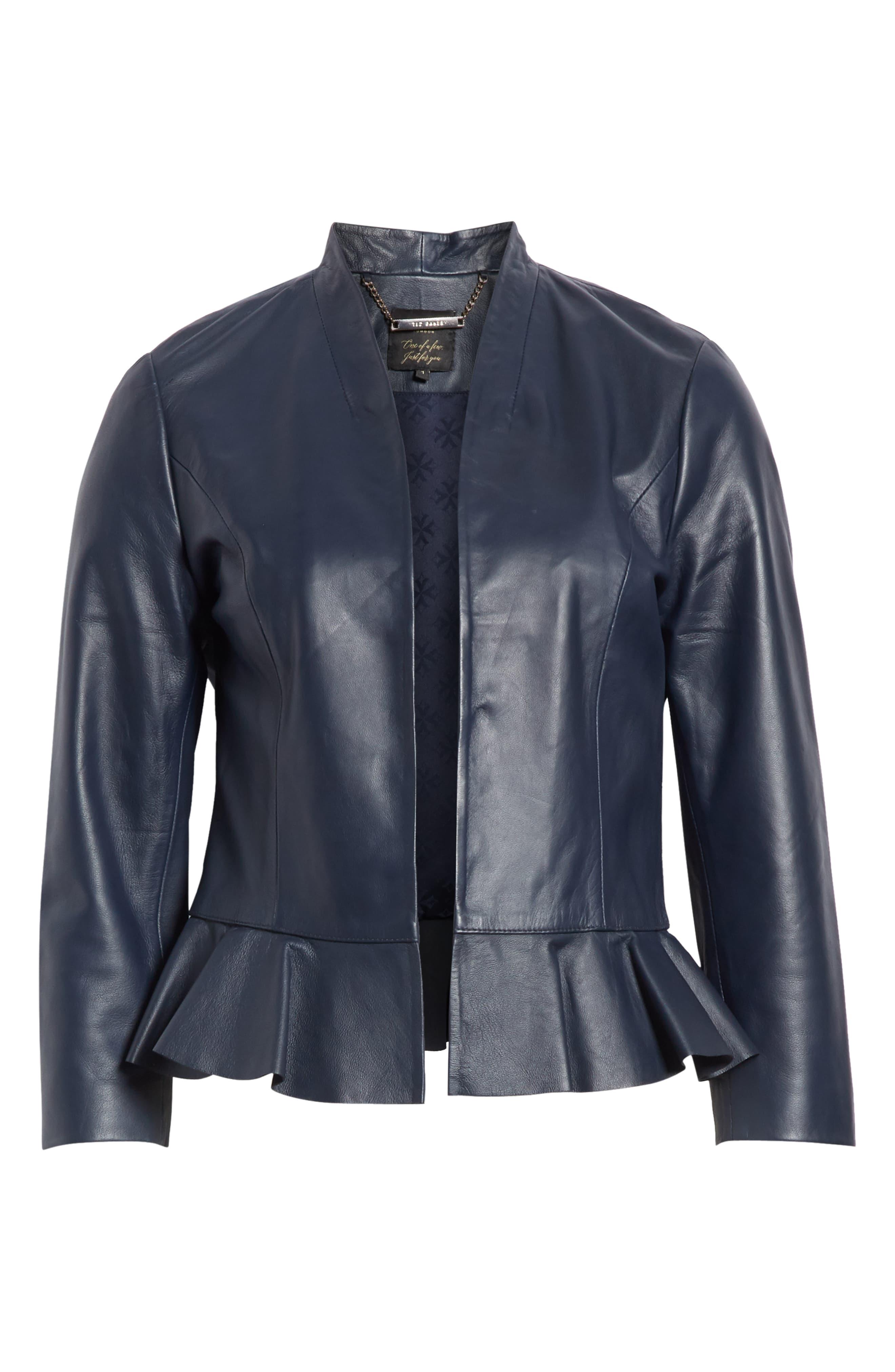 ted baker peplum leather jacket