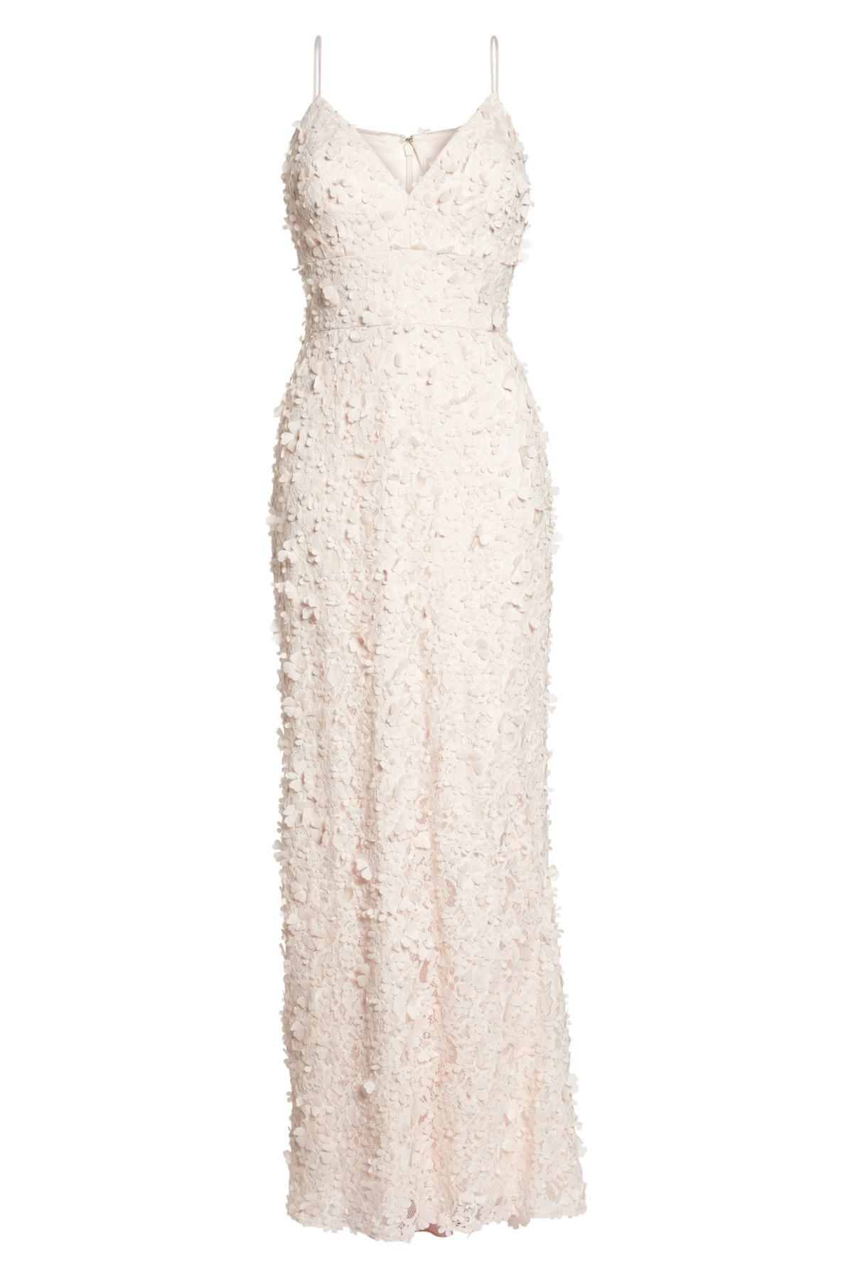 floral appliqué lace gown eliza j
