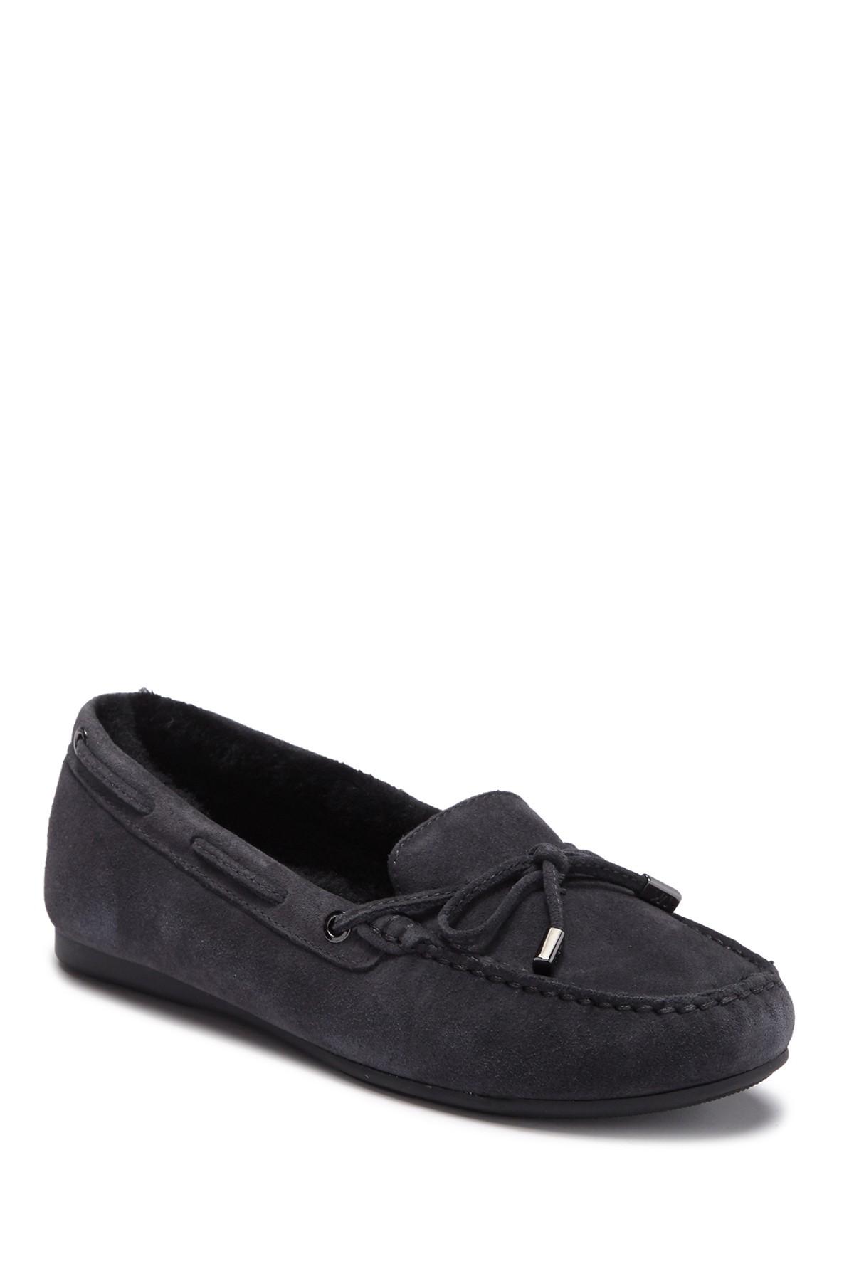 michael kors sutton shearling lined moccasins