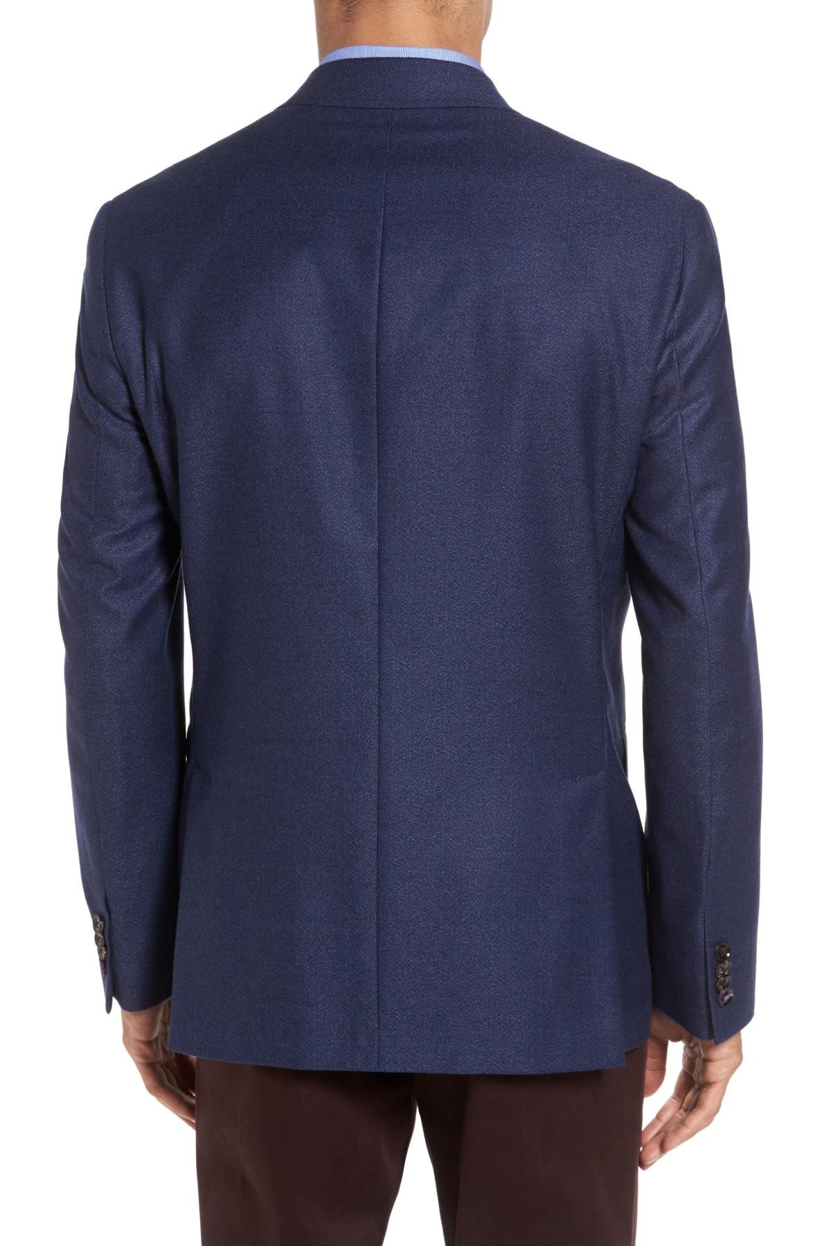 Ted Baker Konan Trim Fit Wool Blazer in Blue for Men - Lyst