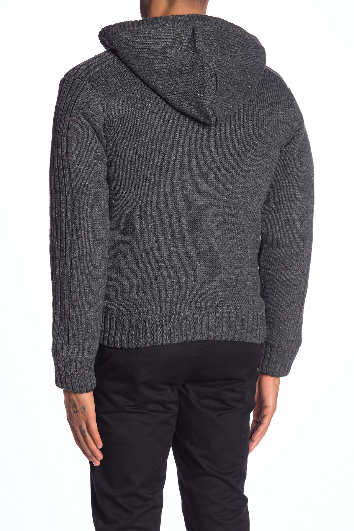 faux shearling hoodie mens