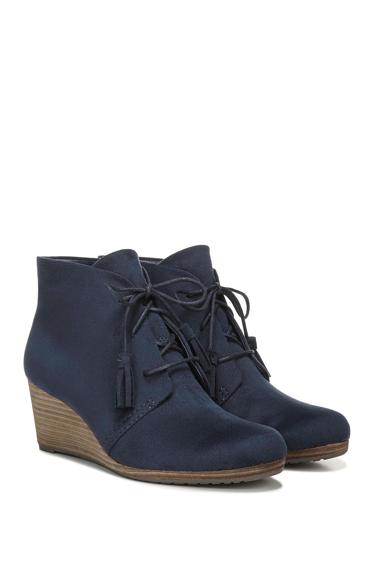 dr scholl's dakota wedge booties black