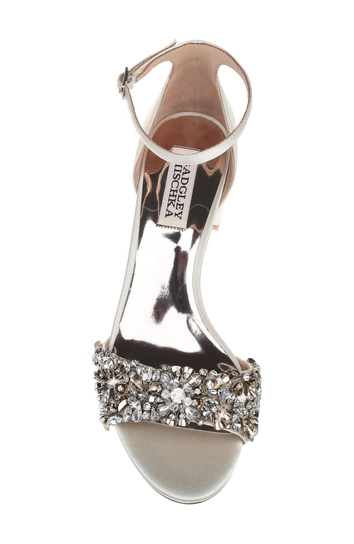 badgley mischka vega crystal embellished sandal