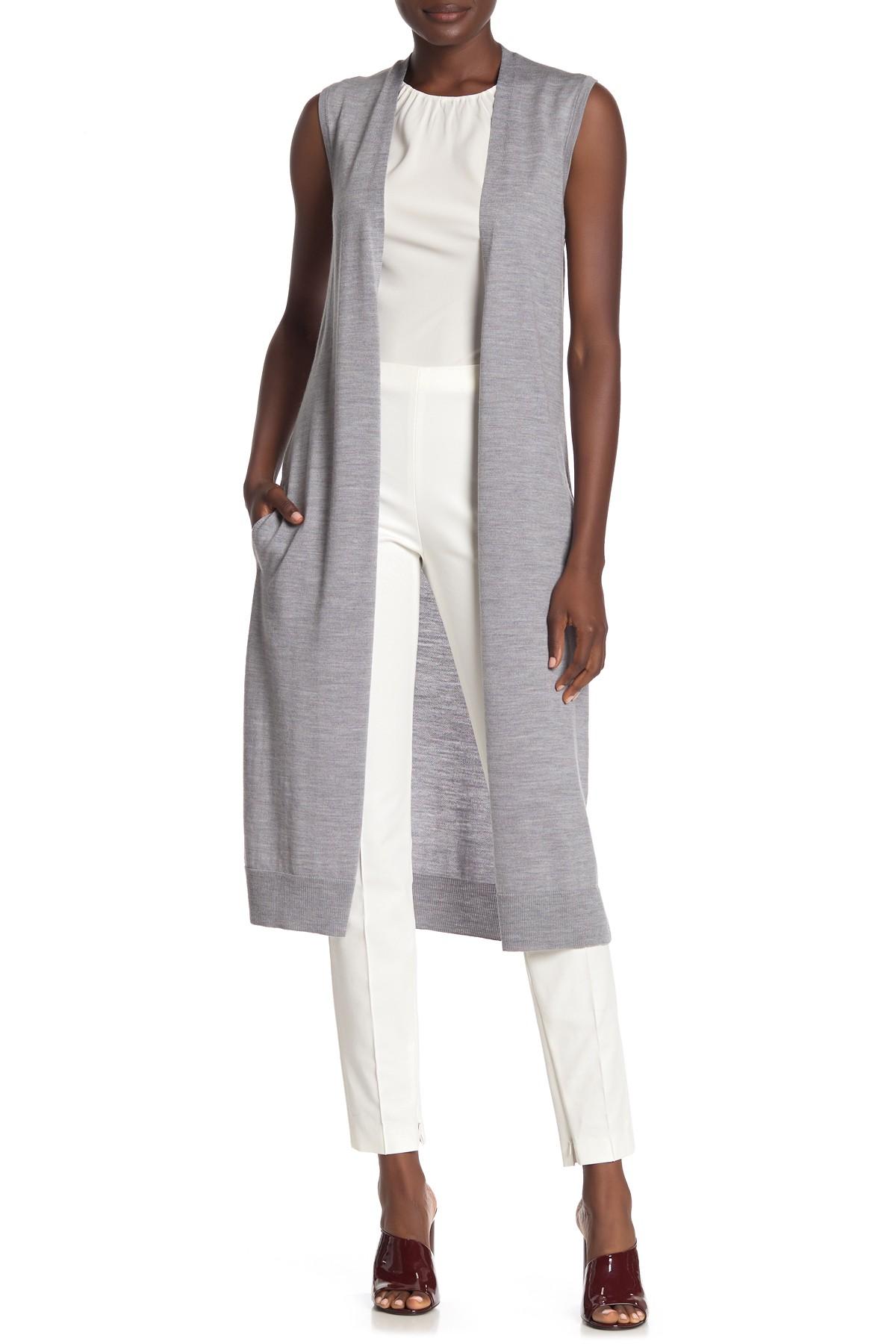sleeveless wool cardigan