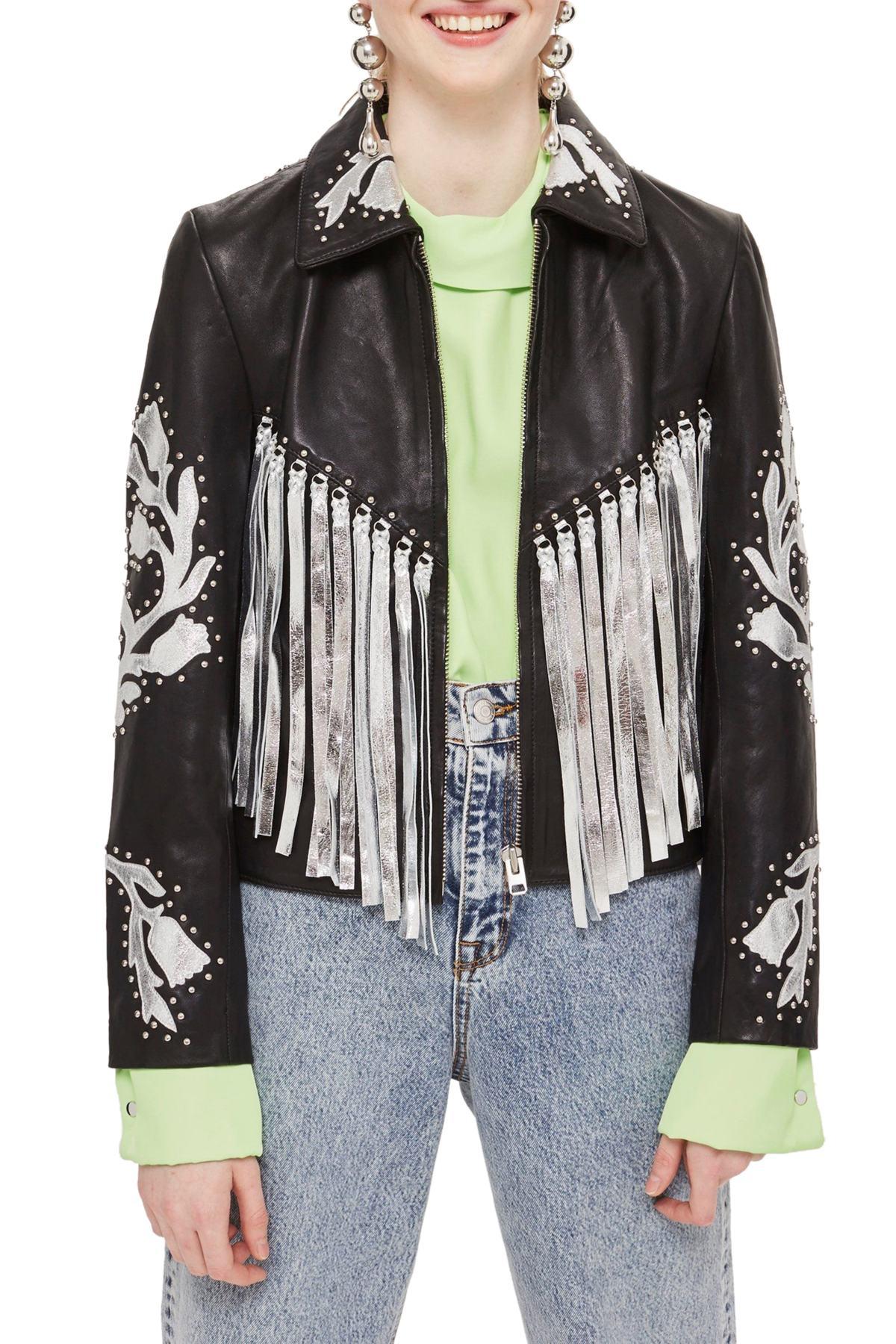 topshop silver jacket
