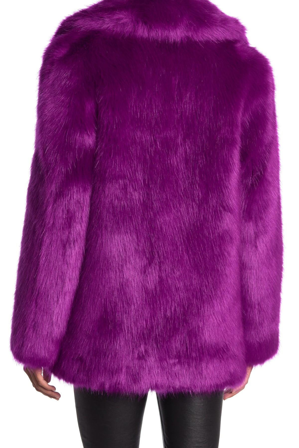 Rta Kate Faux Fur Coat In Magenta Purple Lyst