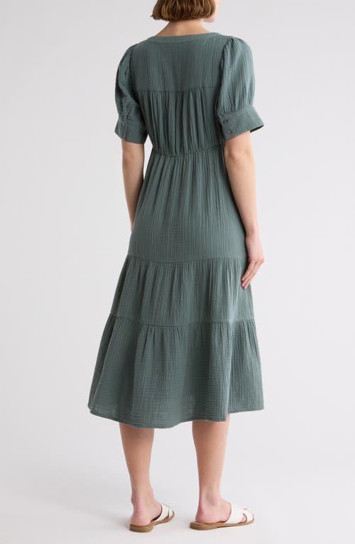 lightspun button front midi dress Lightspun Button-Front Midi Dress