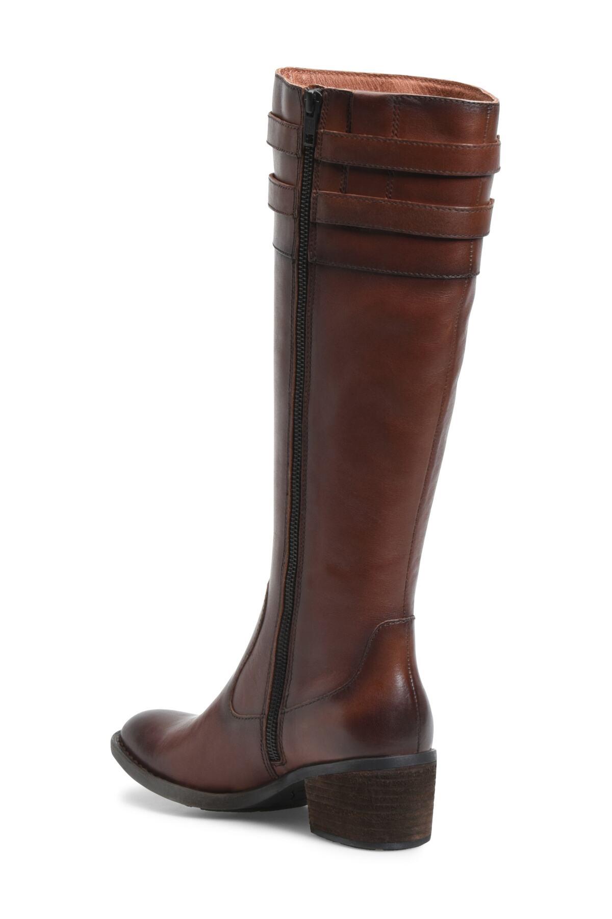 born tay block heel knee high boot