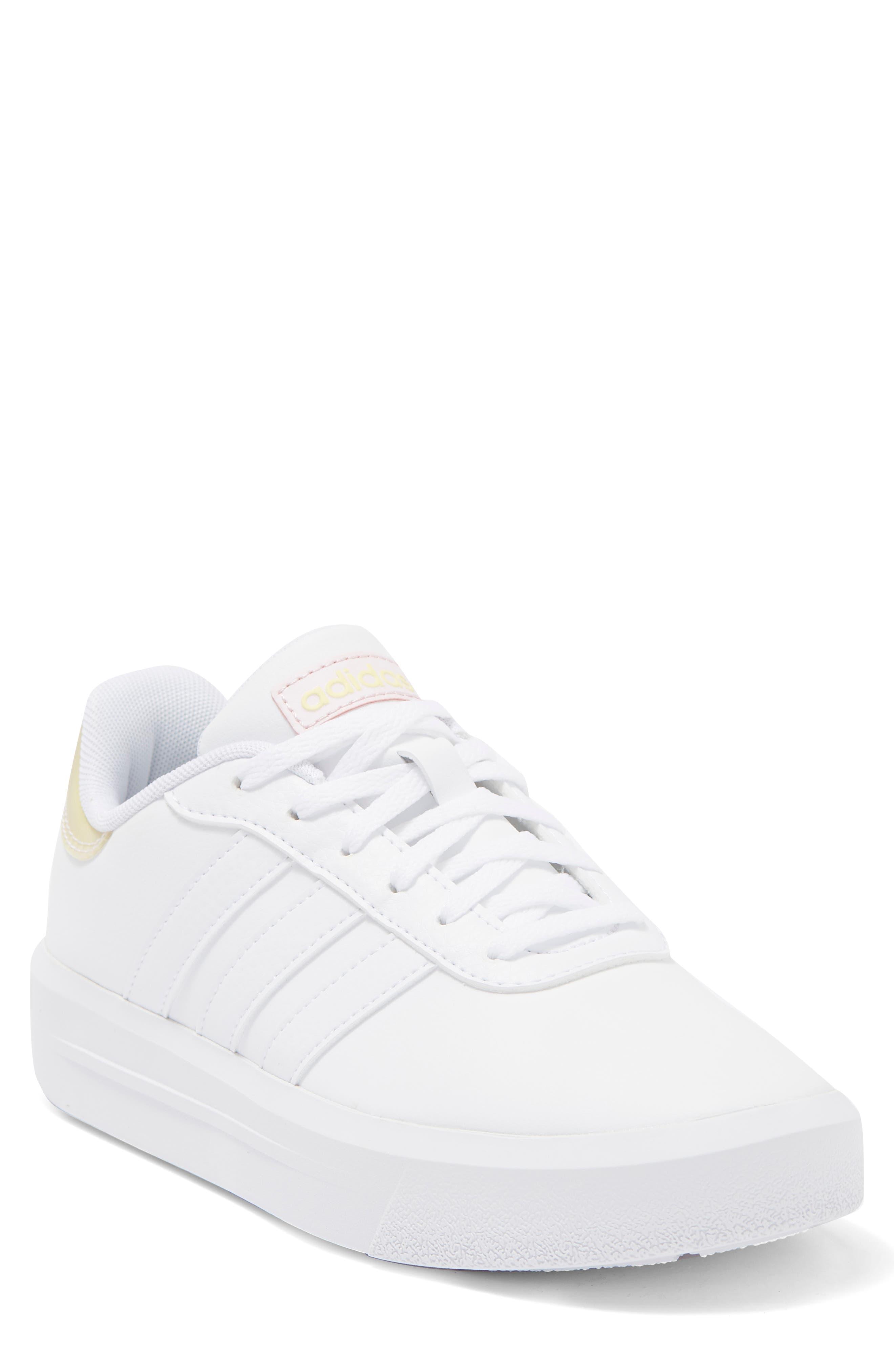 adidas Court Platform Sneaker In White/white/almost Pink At Nordstrom Rack  | Lyst