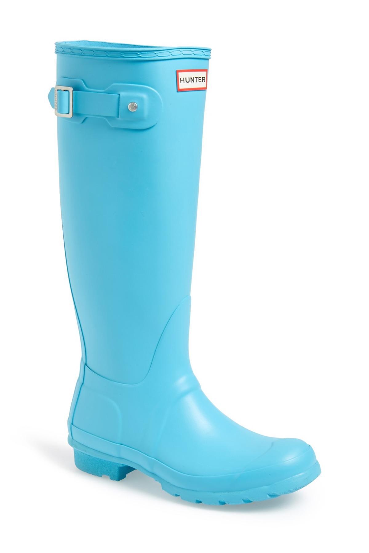 HUNTER Original Tall Rain Boot (women) in Blue | Lyst