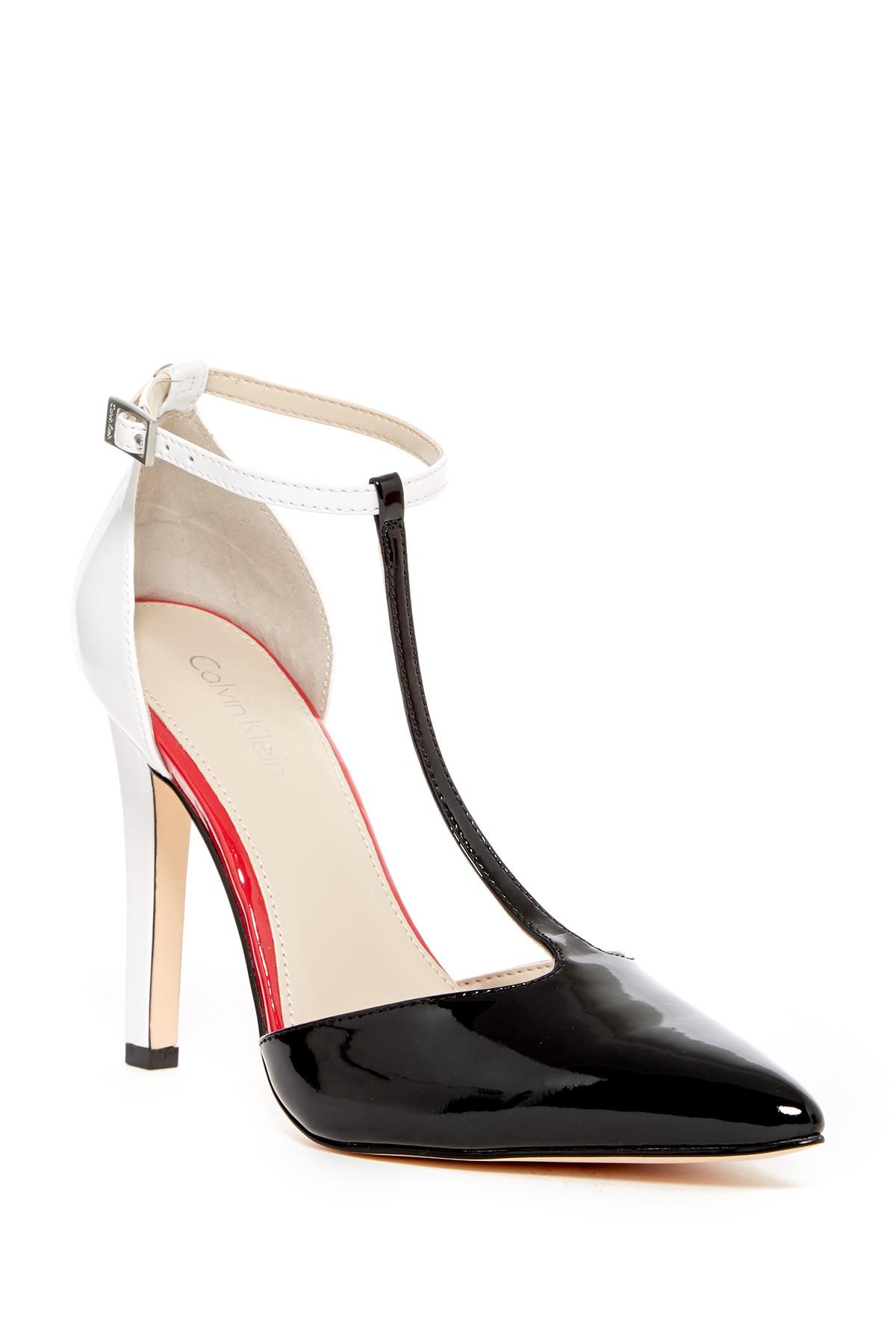 calvin klein t strap heels