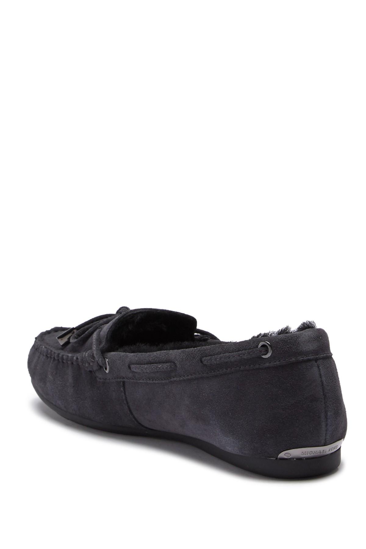 michael kors sutton shearling lined moccasins