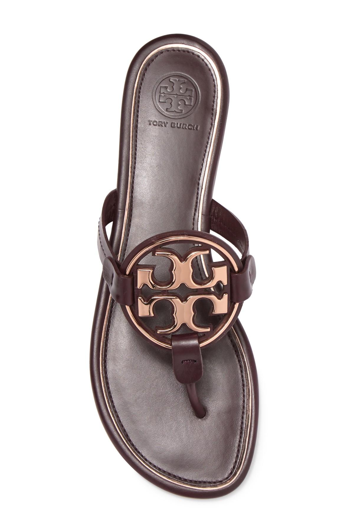 tory burch metal miller flip flop