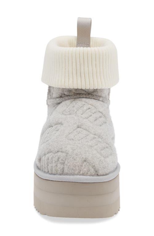 UGG Classic Mini Platform Felted Boot in White | Lyst